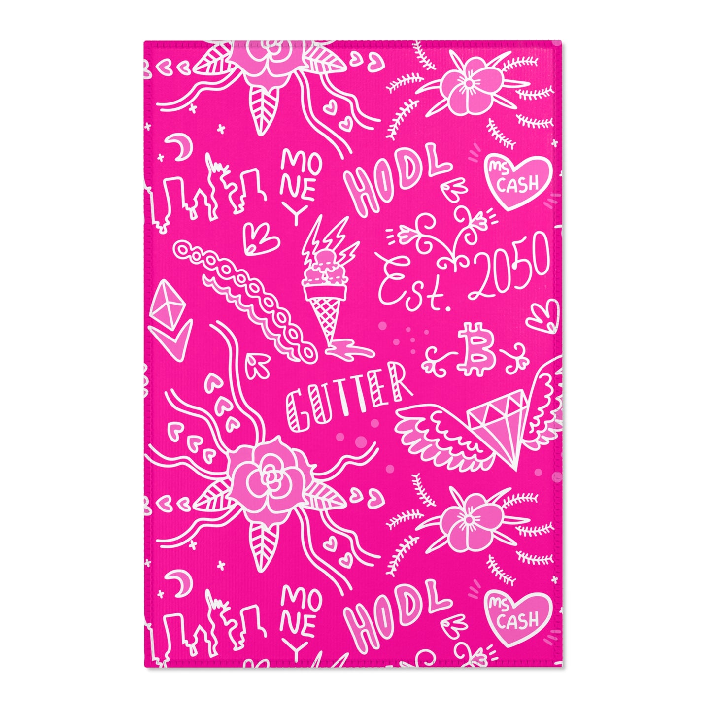 Pink Tat Fur Area Rug