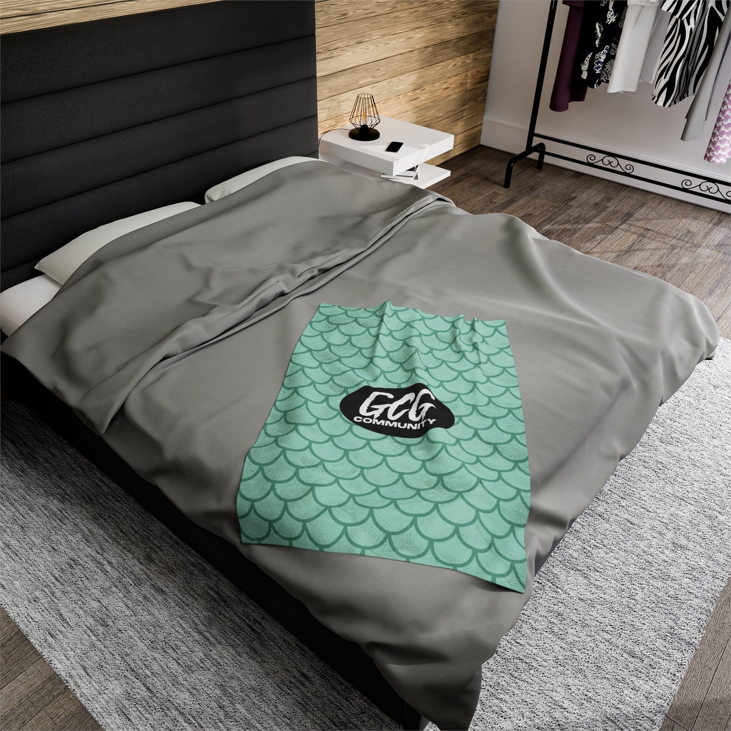 Fish Scale Fur Velveteen Plush Blanket