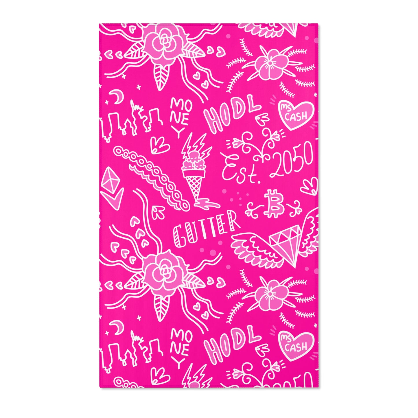 Pink Tat Fur Area Rug