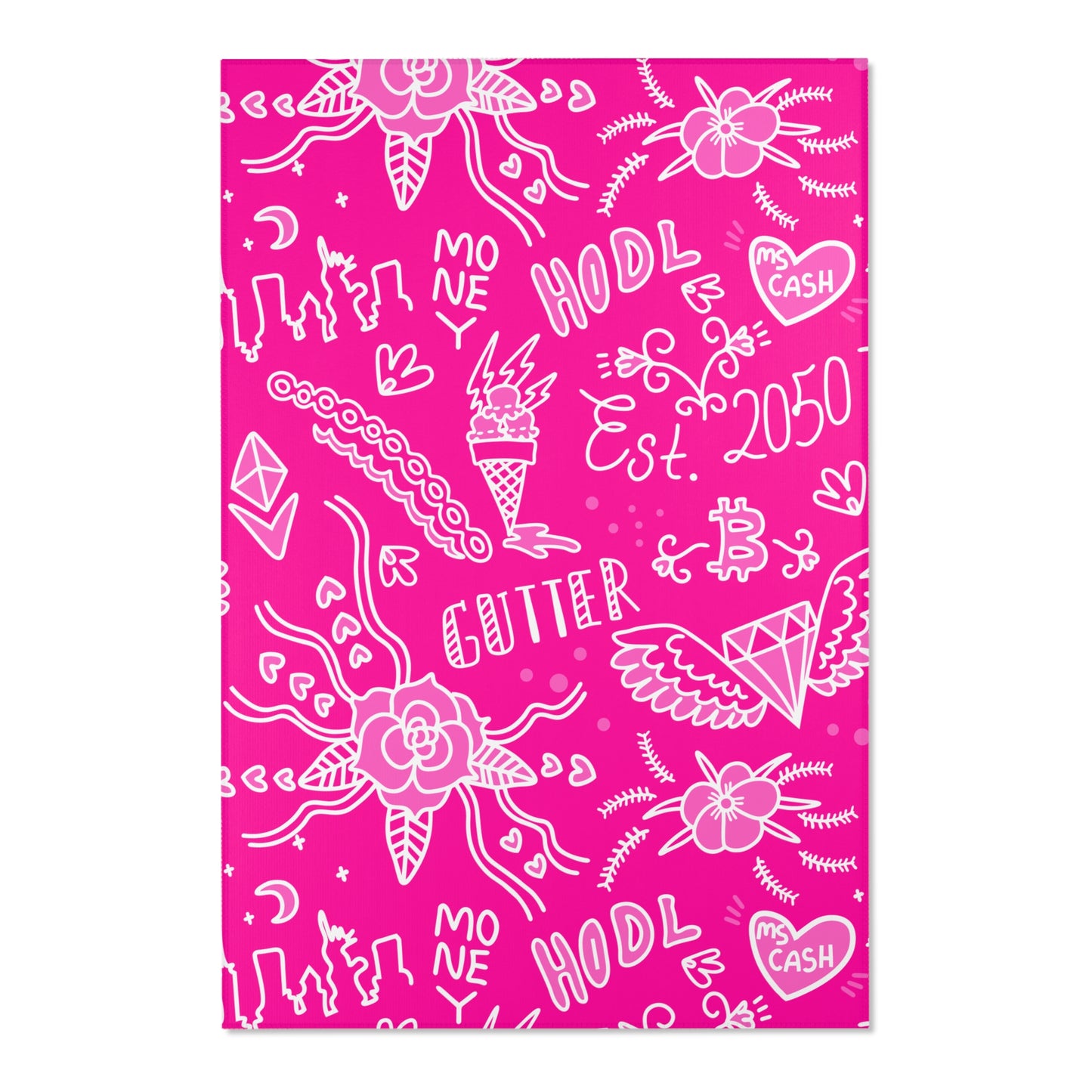 Pink Tat Fur Area Rug