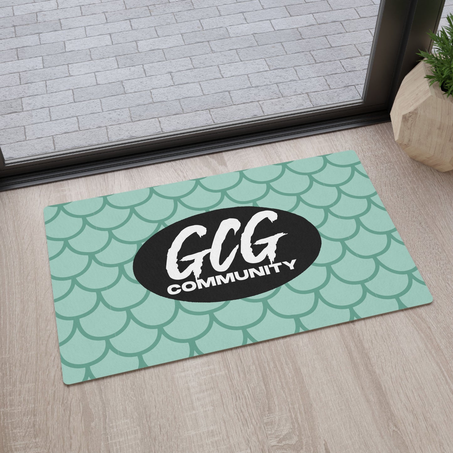 Fish Scale Fur Floor Mat