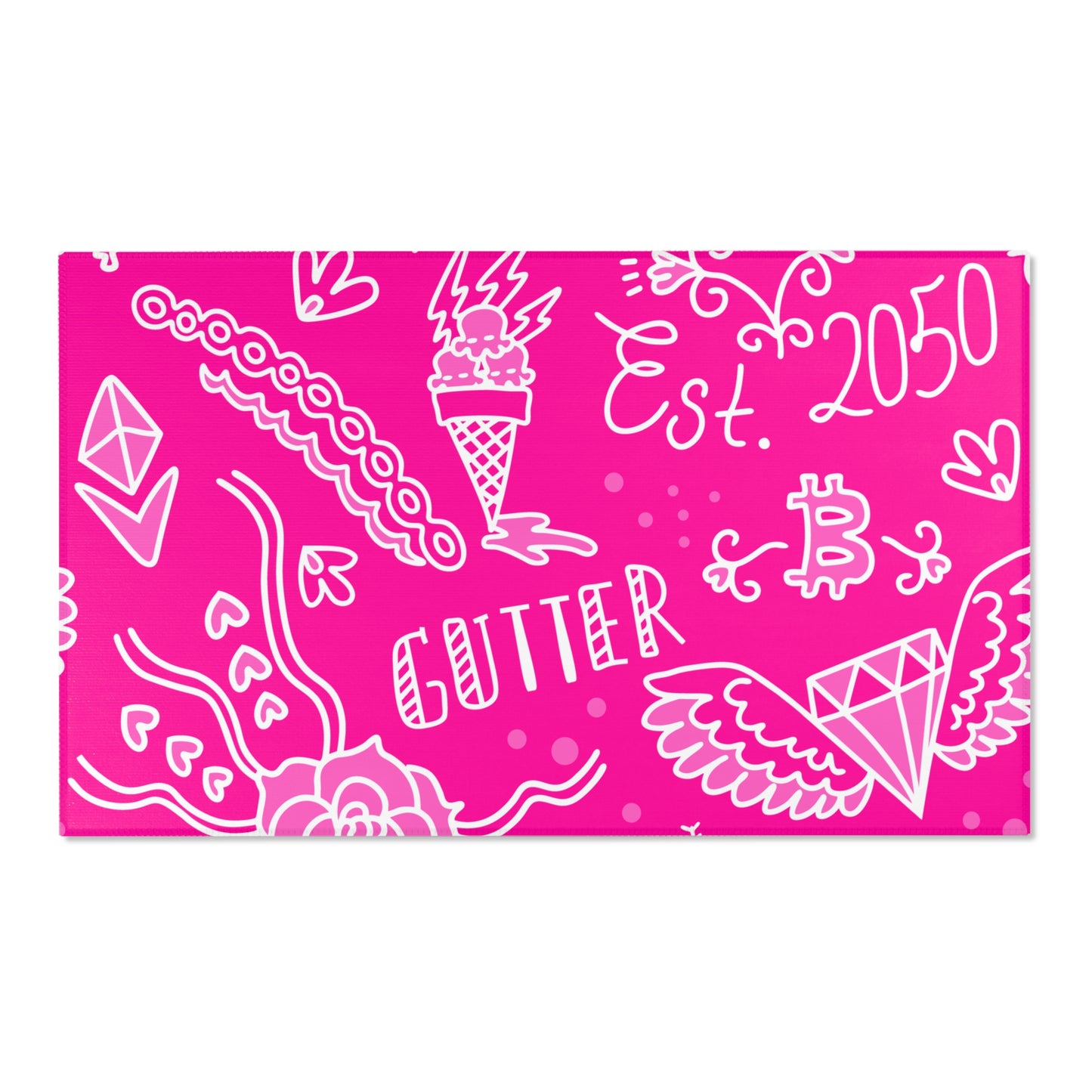 Pink Tat Fur Area Rug