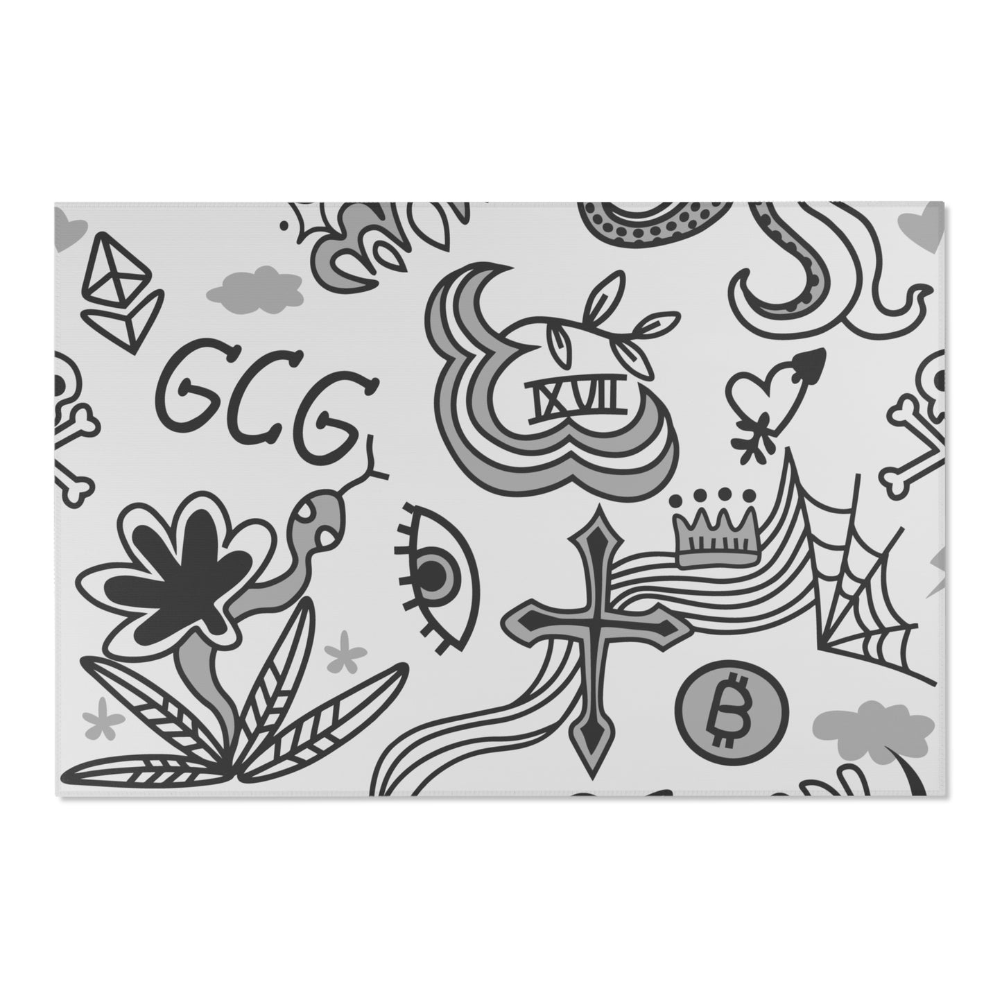 Grey Tat Fur Area Rug