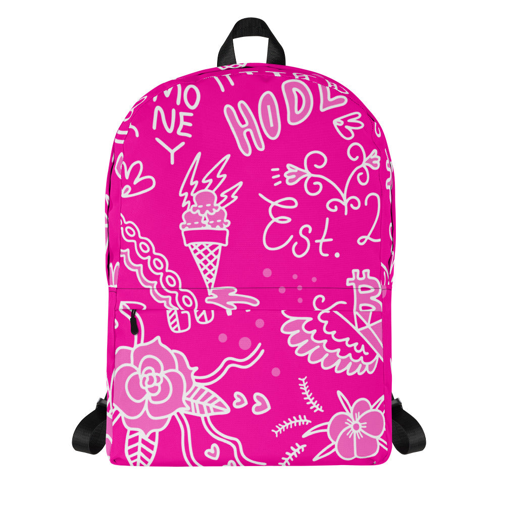 Pink Tat Fur Backpack