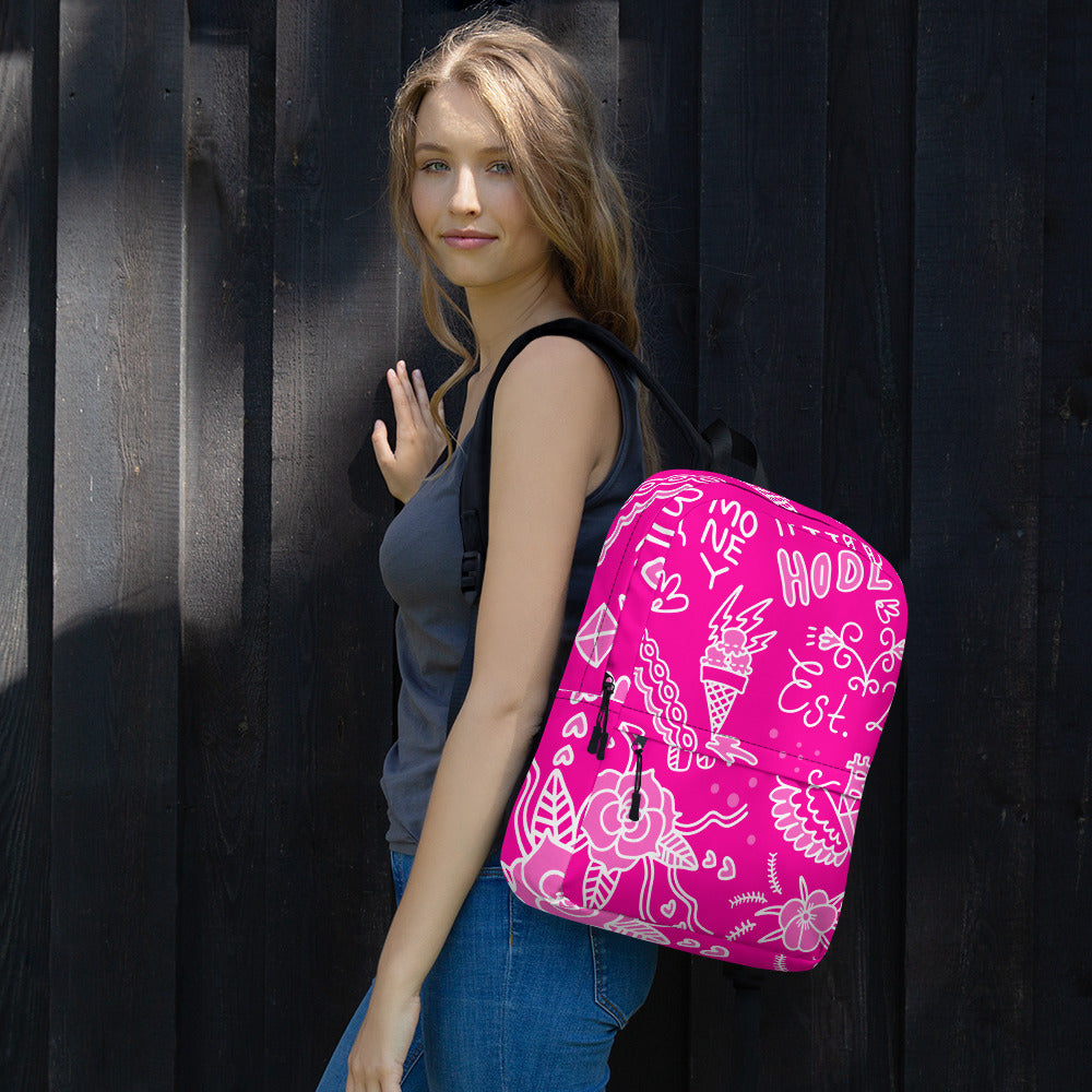 Pink Tat Fur Backpack