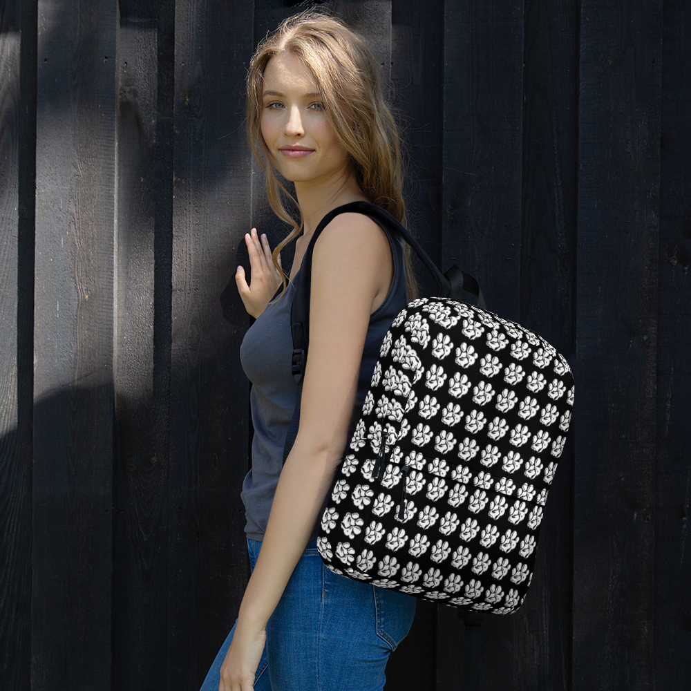 All Over Paw Print Backpack