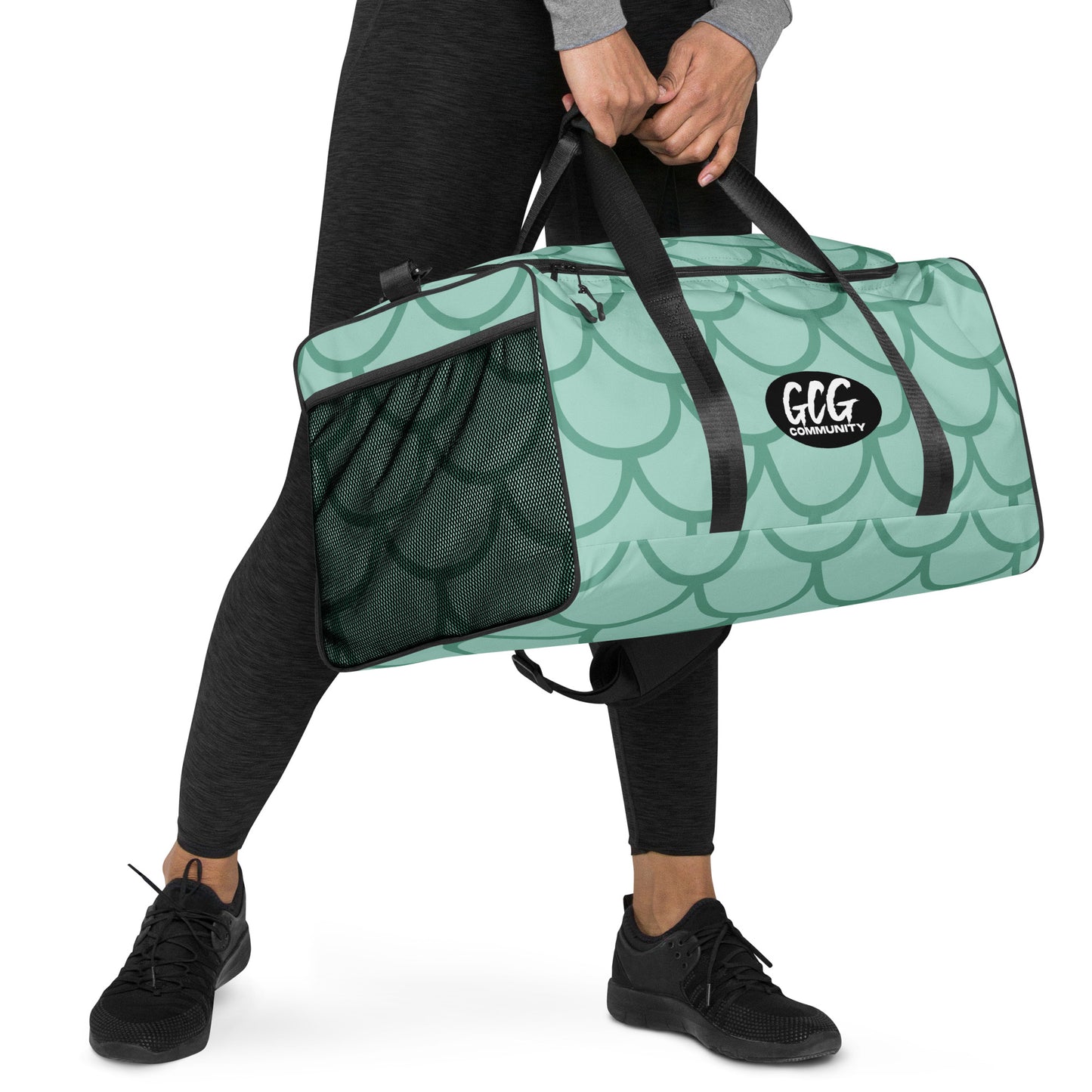 Fish Scale Fur Duffle Bag