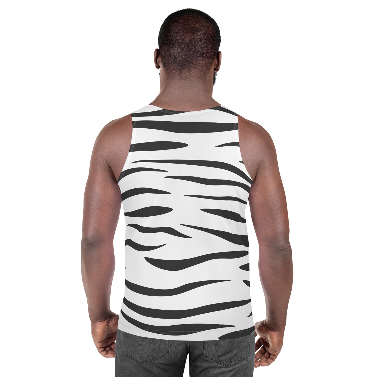 White Tiger Fur Tank Top