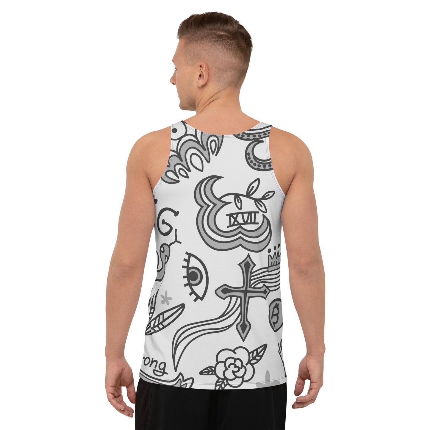 Grey Tat Fur Tank Top