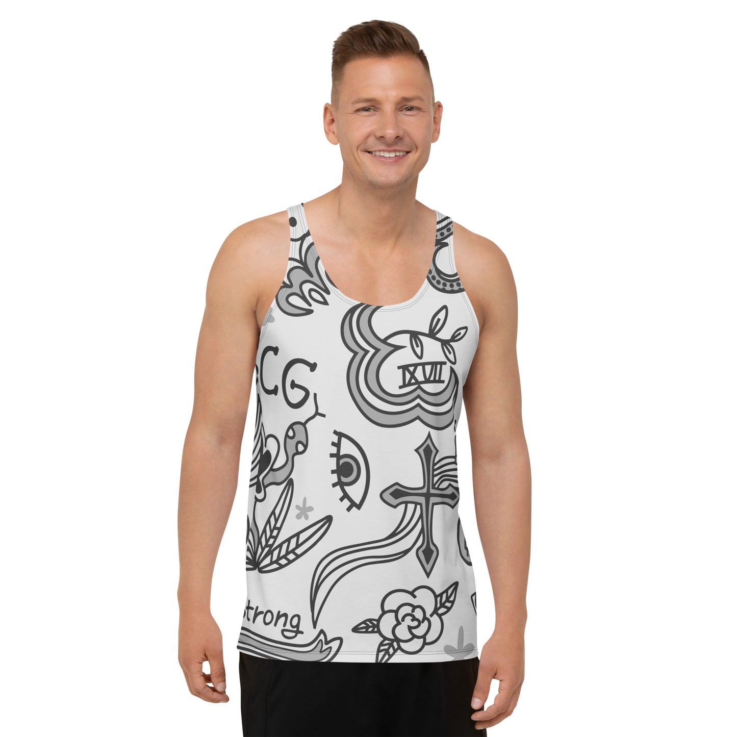 Grey Tat Fur Tank Top