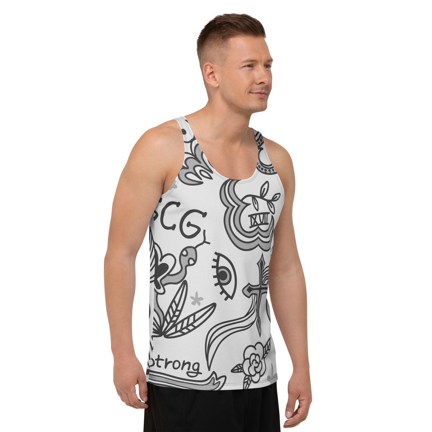 Grey Tat Fur Tank Top