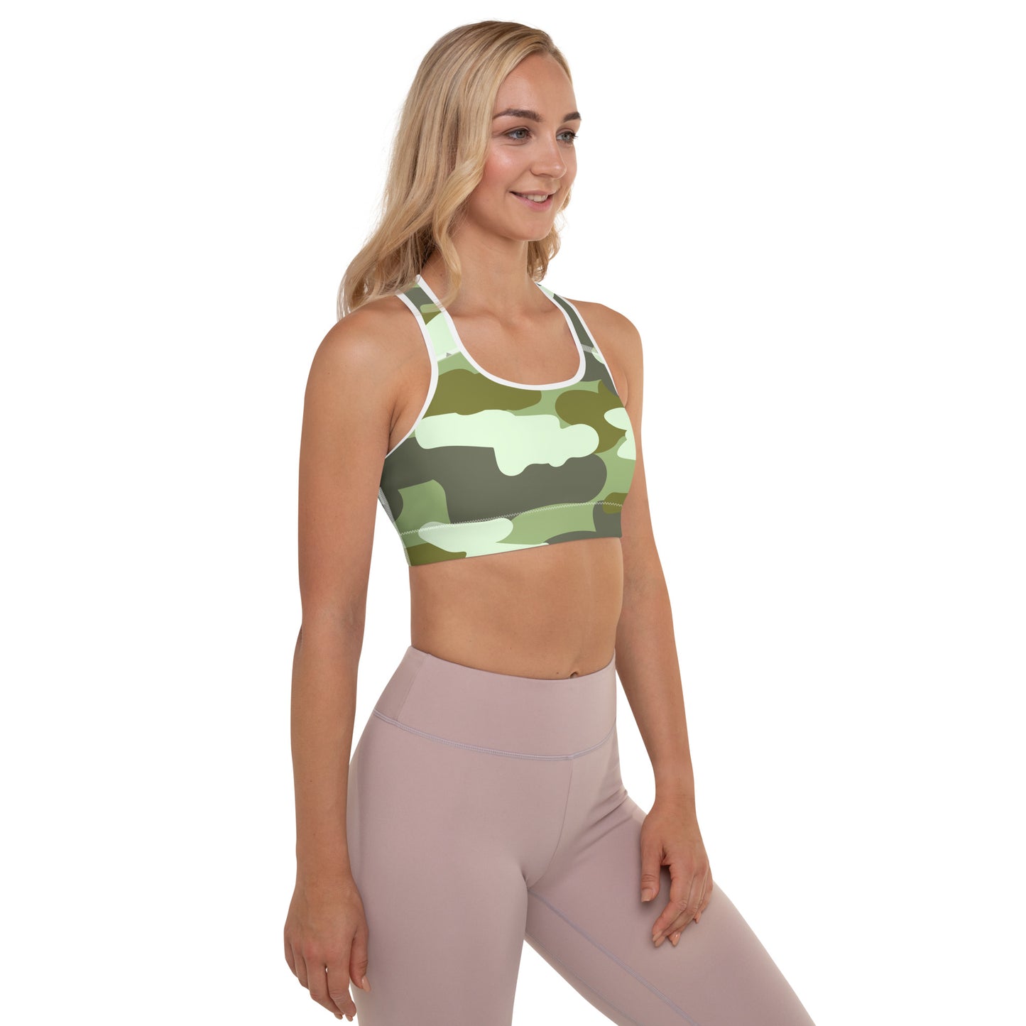 Camo Fur Padded Sports Bra