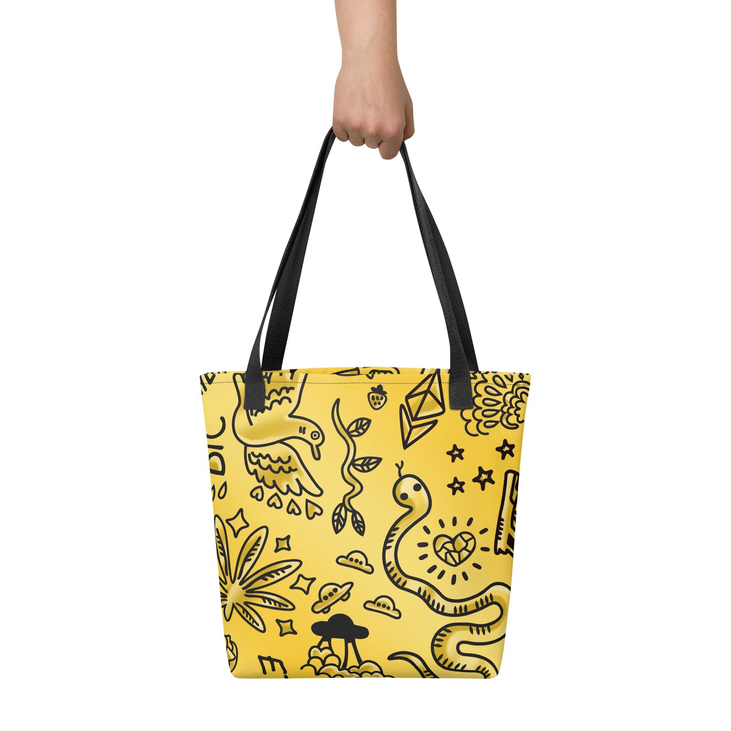 Gold Tat Fur Tote Bag