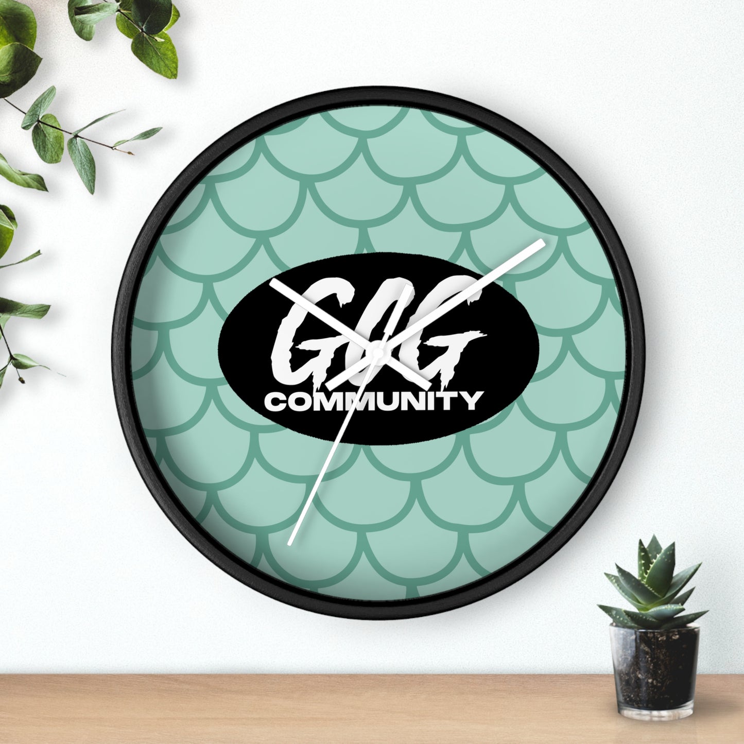 Fish Scale Fur Wall Clock