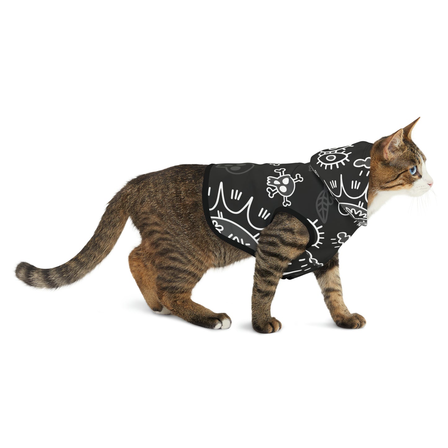 Black Tat Fur Pet Hoodie
