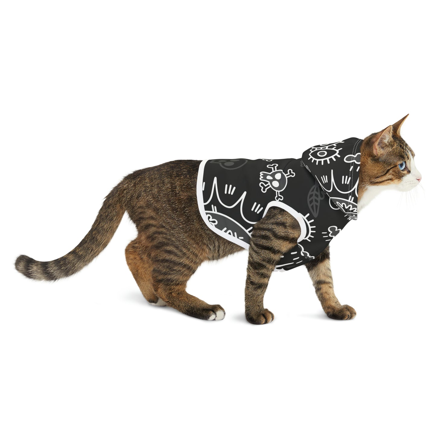 Black Tat Fur Pet Hoodie