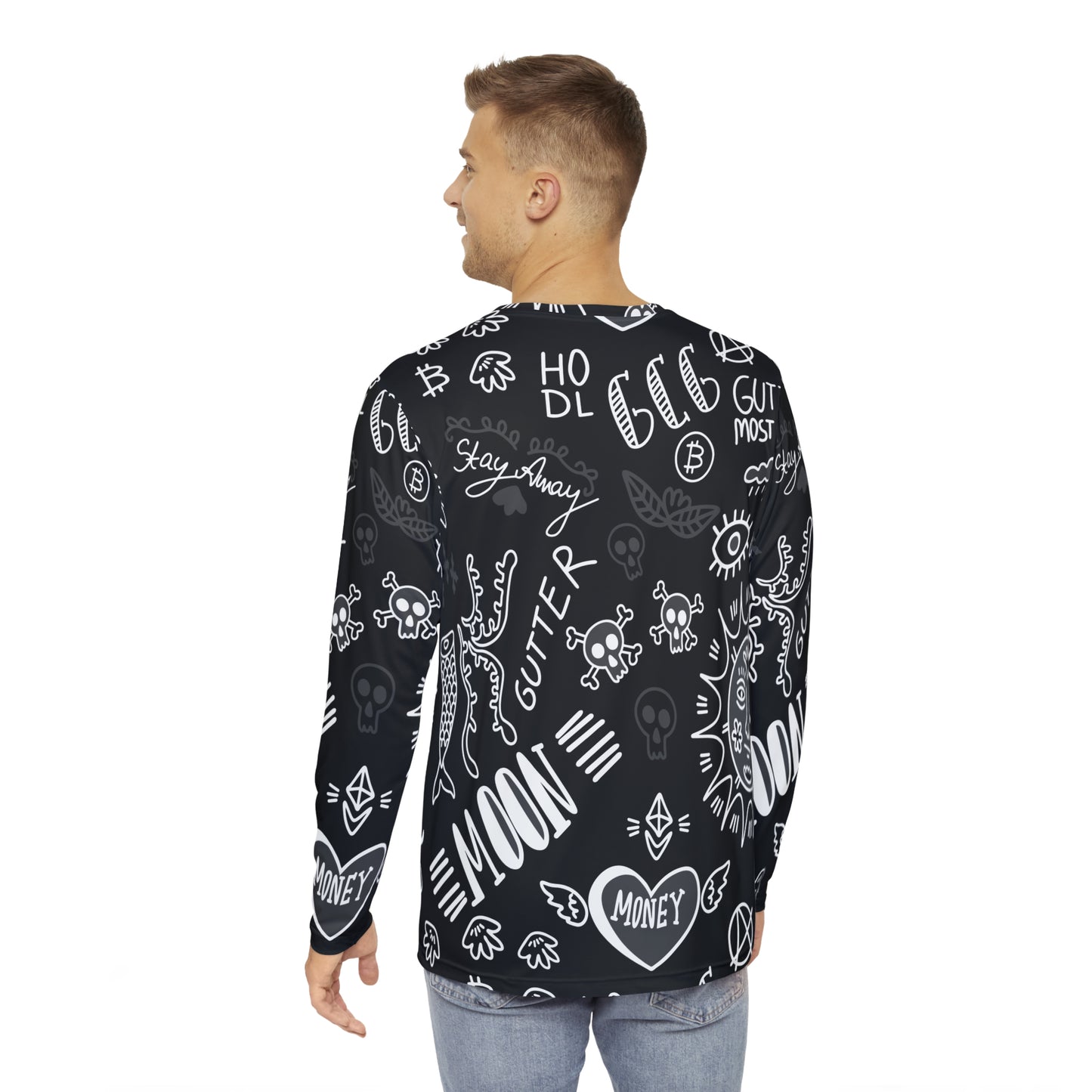 Black Tat Fur Long Sleeve Shirt