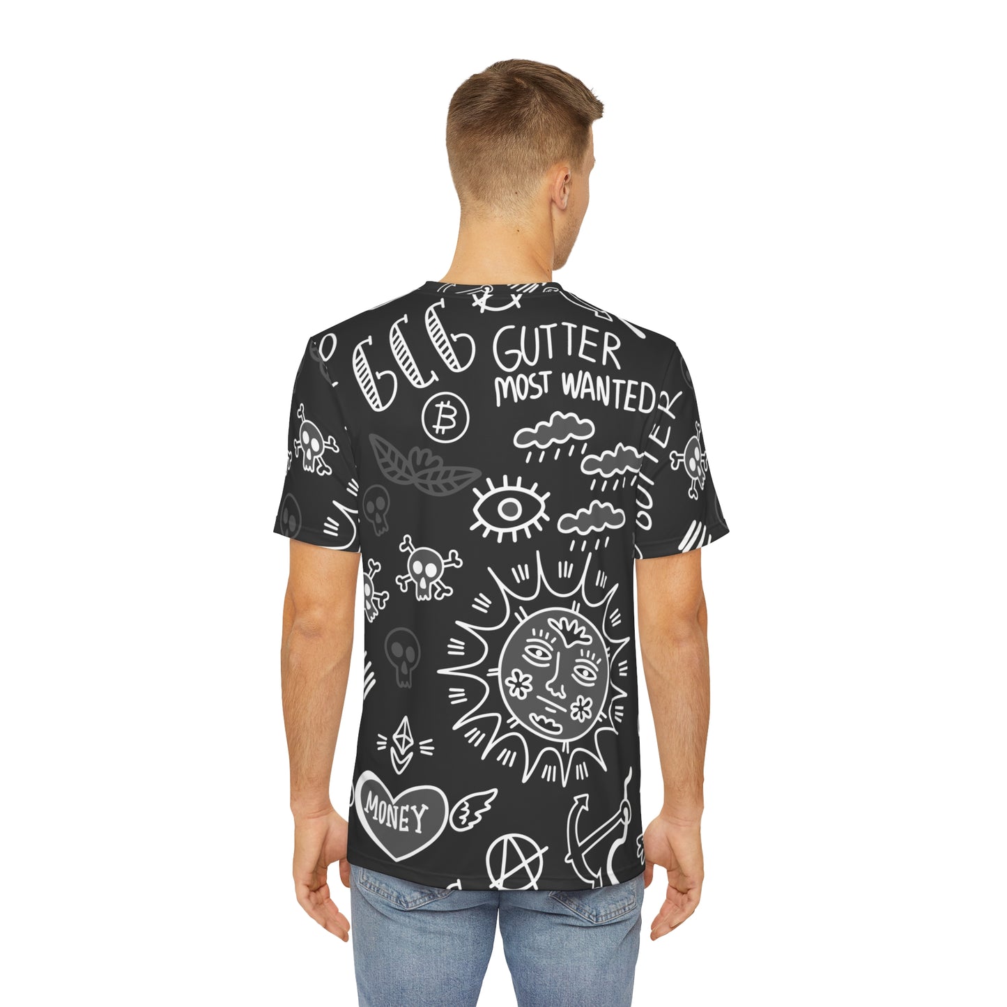 Black Tat Fur Polyester Tee