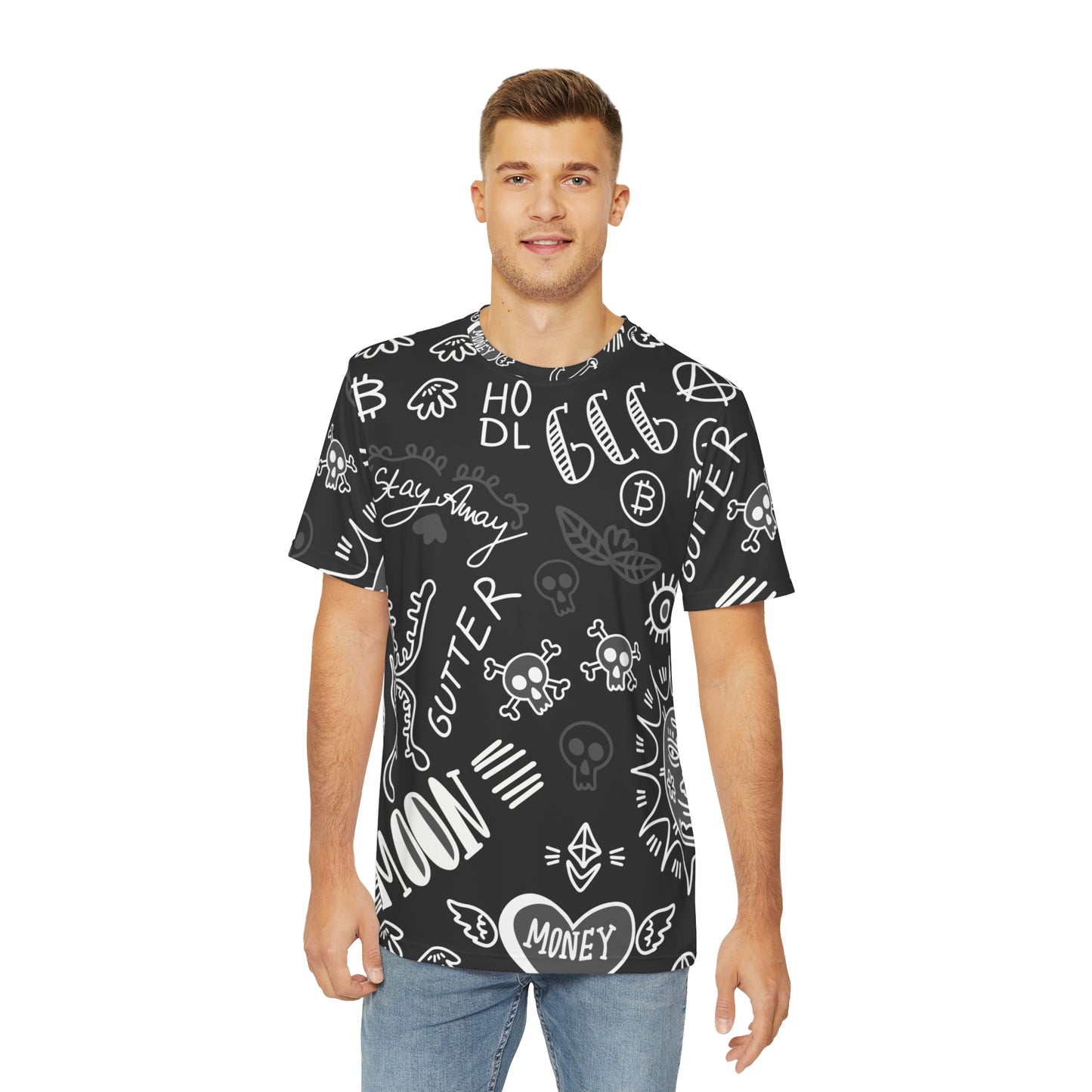 Black Tat Fur Polyester Tee