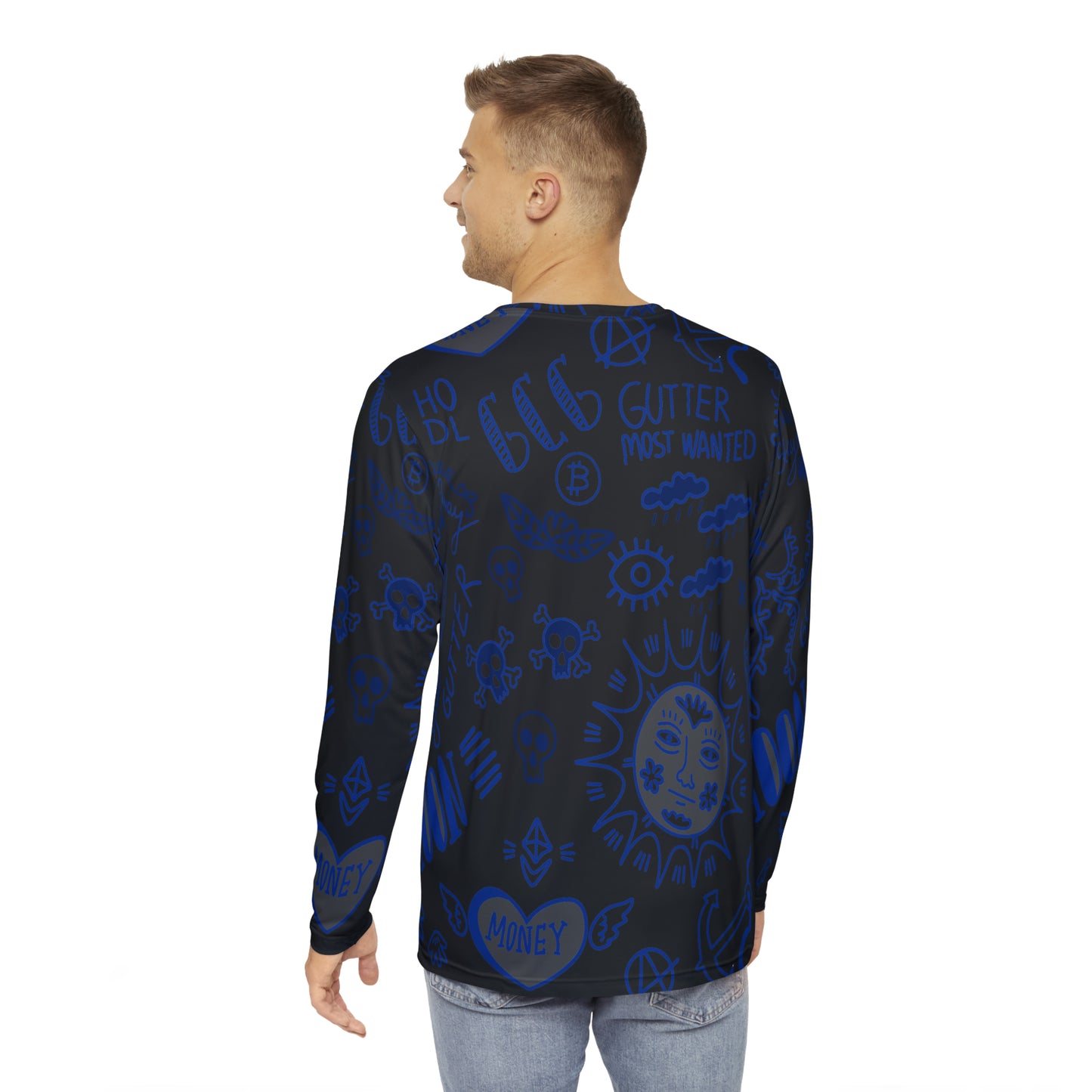 Blue Tat Fur Long Sleeve Shirt