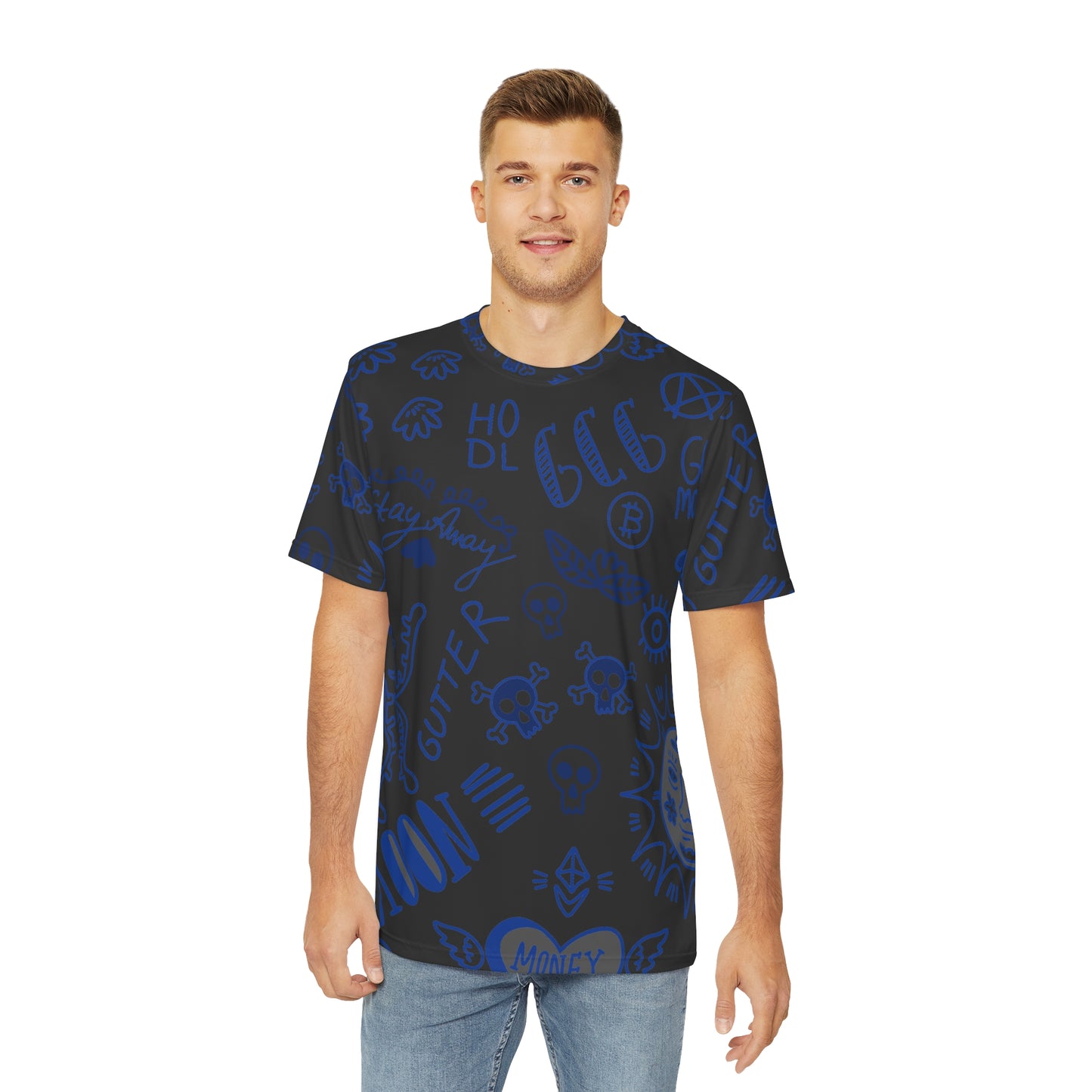 Blue Tat Fur Polyester Tee