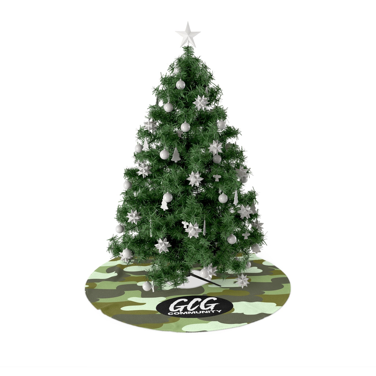 Camo Fur Christmas Tree Skirt