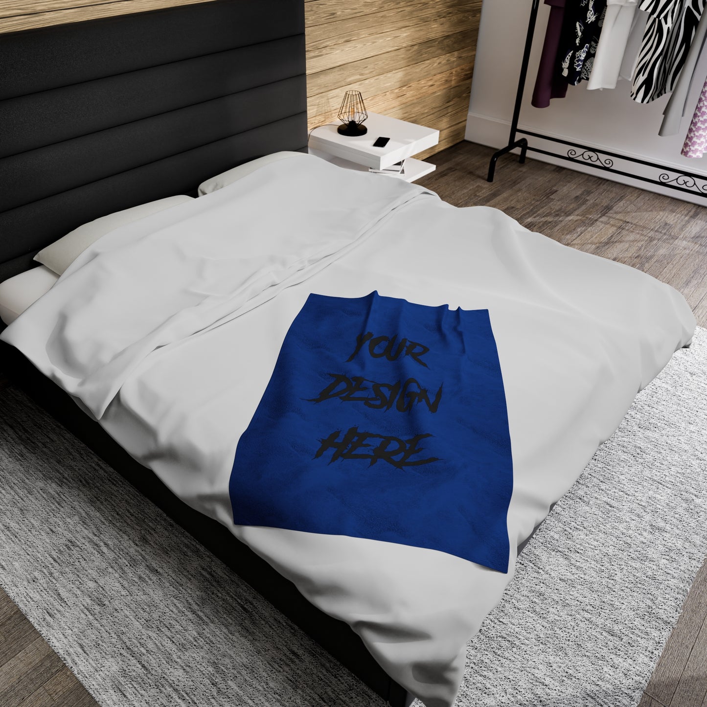 Customizable Velveteen Plush Blanket