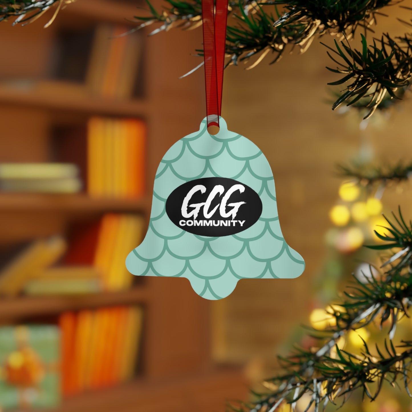 Fish Scale Fur Metal Christmas Ornament