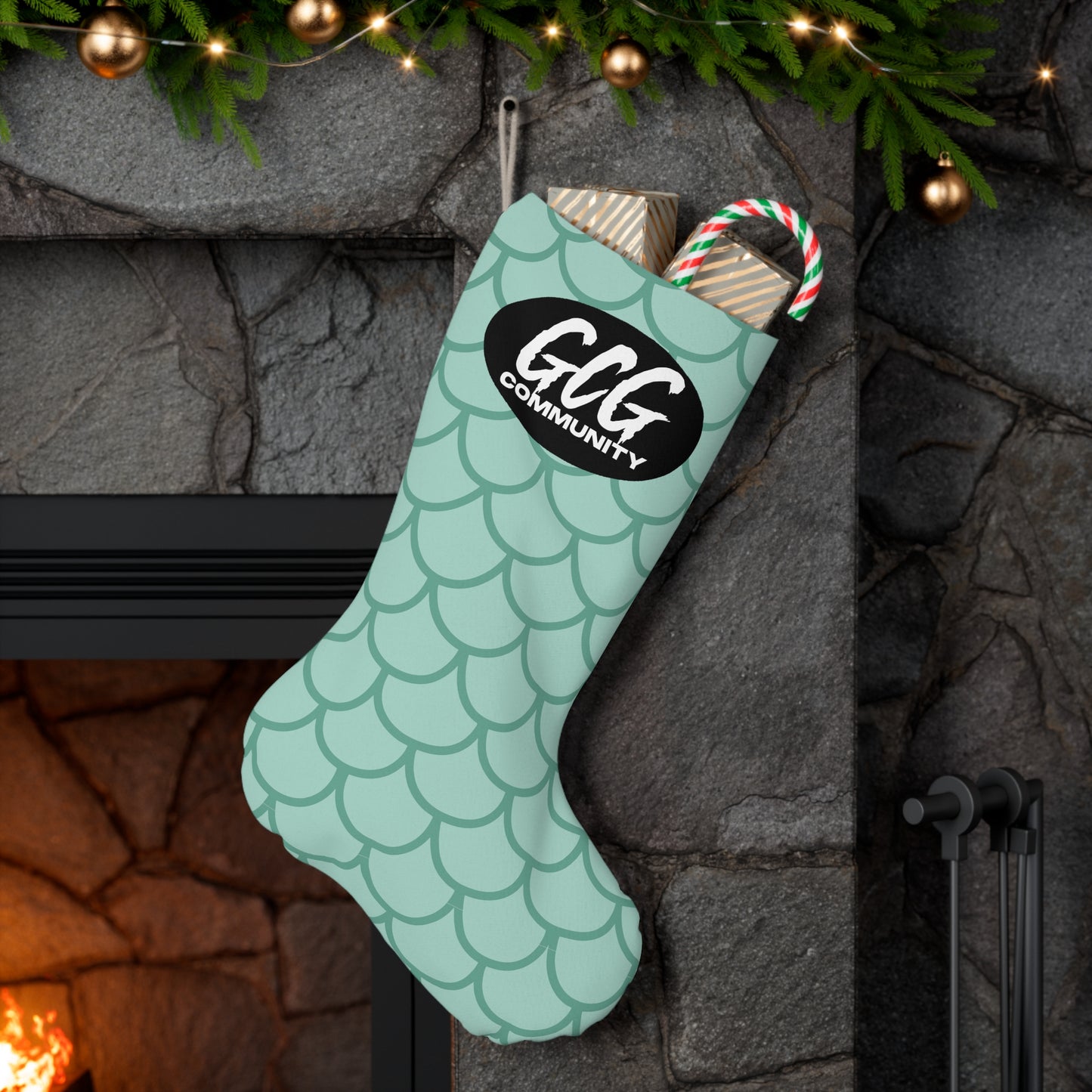 Fish Scale Fur Stocking
