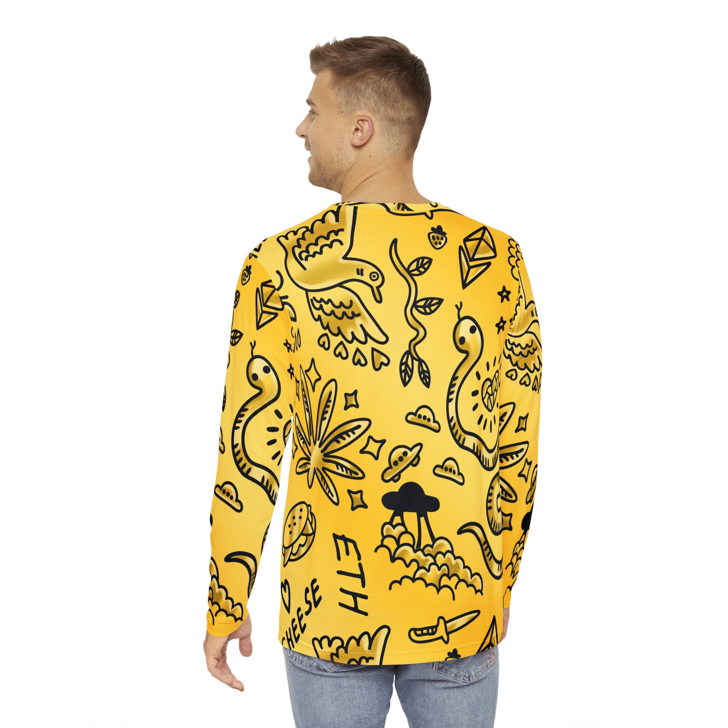 Gold Tat Fur Long Sleeve Shirt