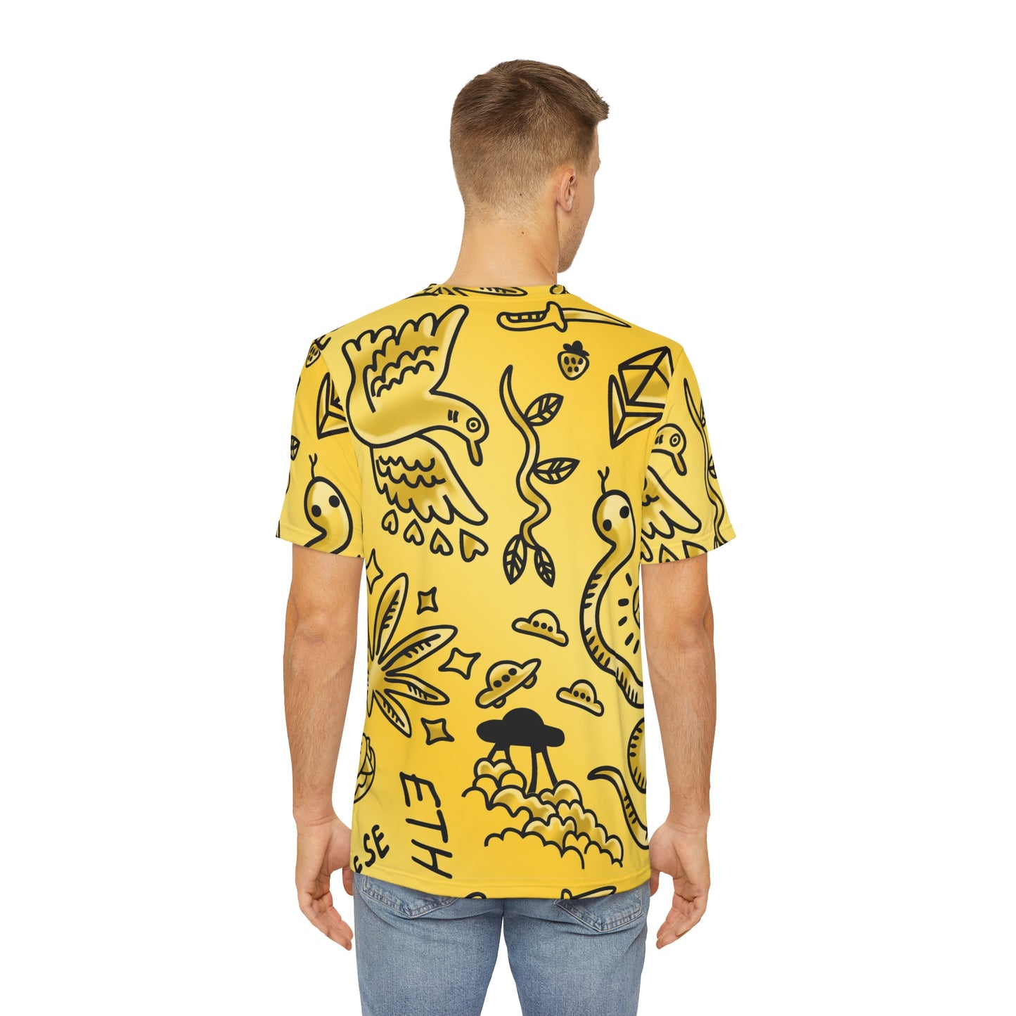 Gold Tat Fur Polyester Tee