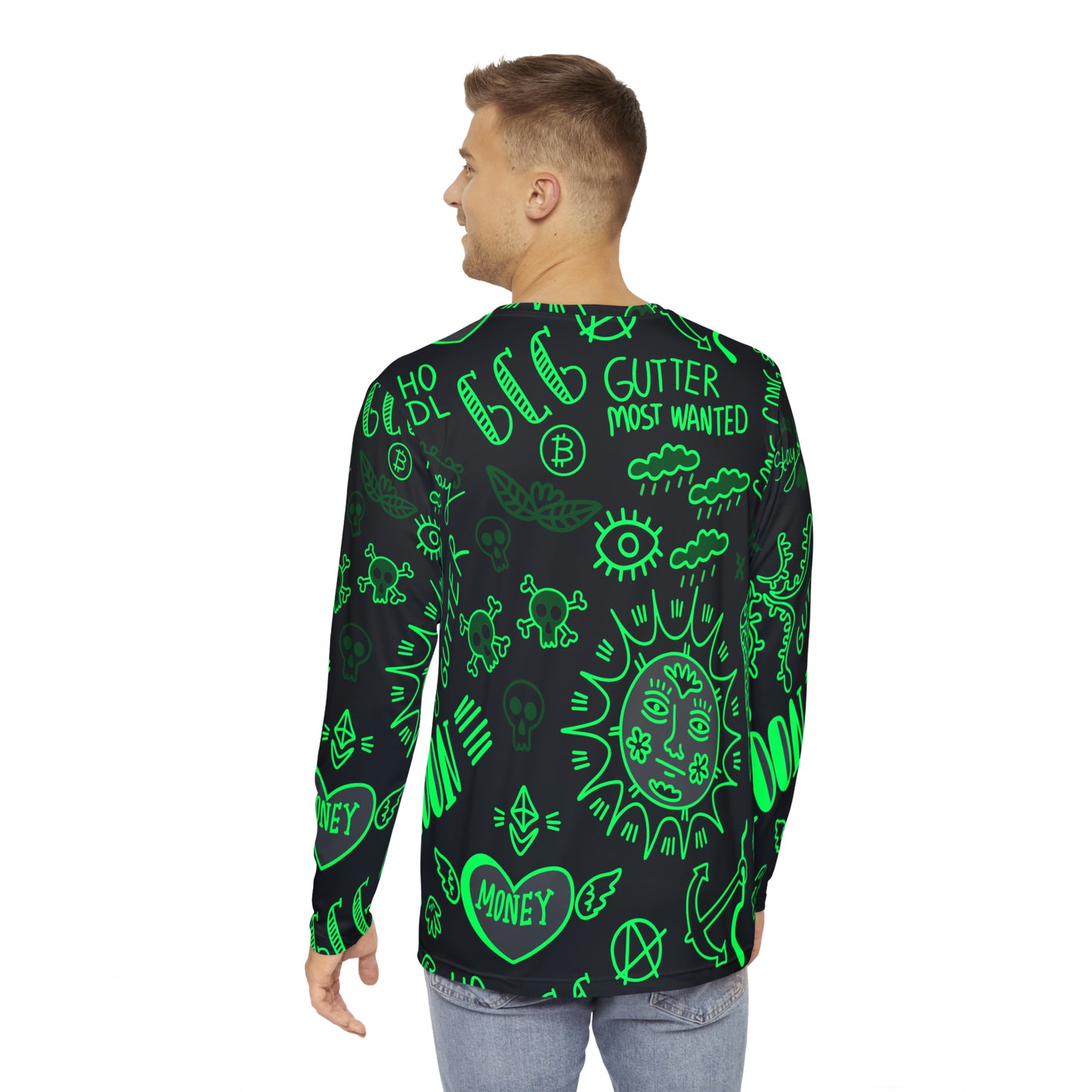 Green Tat Fur Long Sleeve Shirt