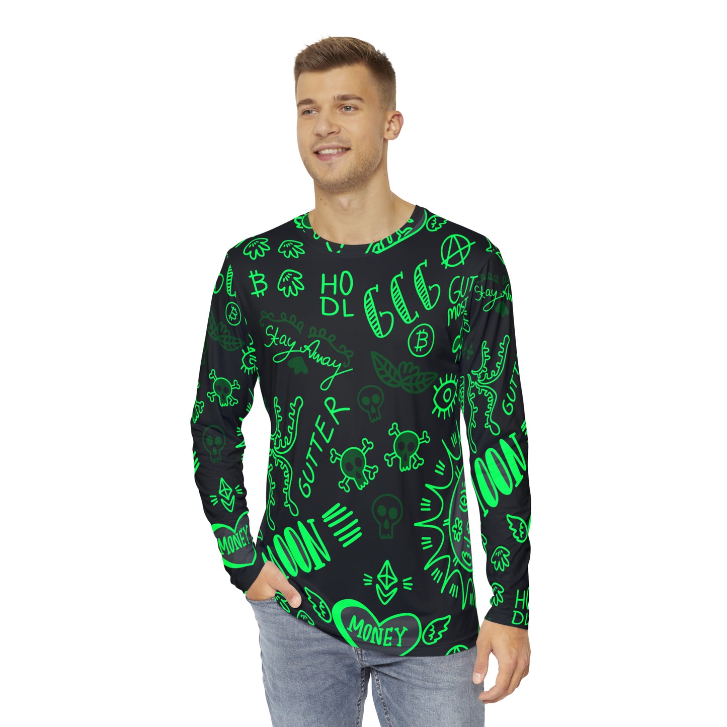 Green Tat Fur Long Sleeve Shirt