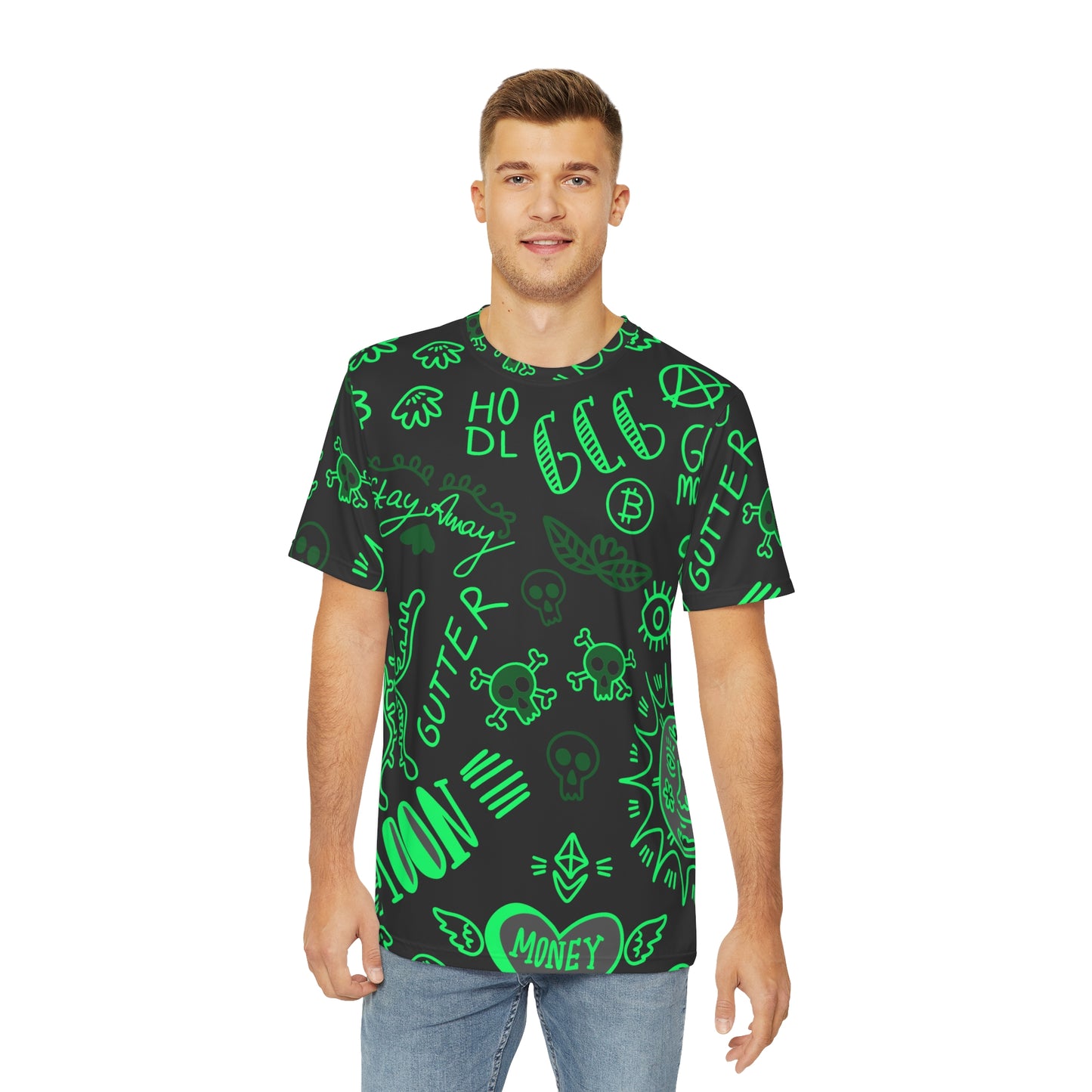 Green Tat Fur Polyester Tee