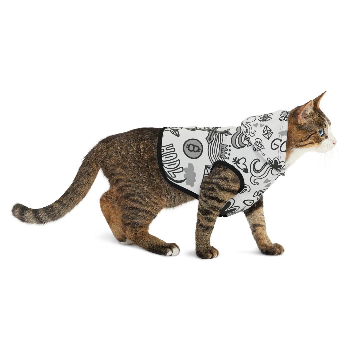 Grey Tat Fur Pet Hoodie