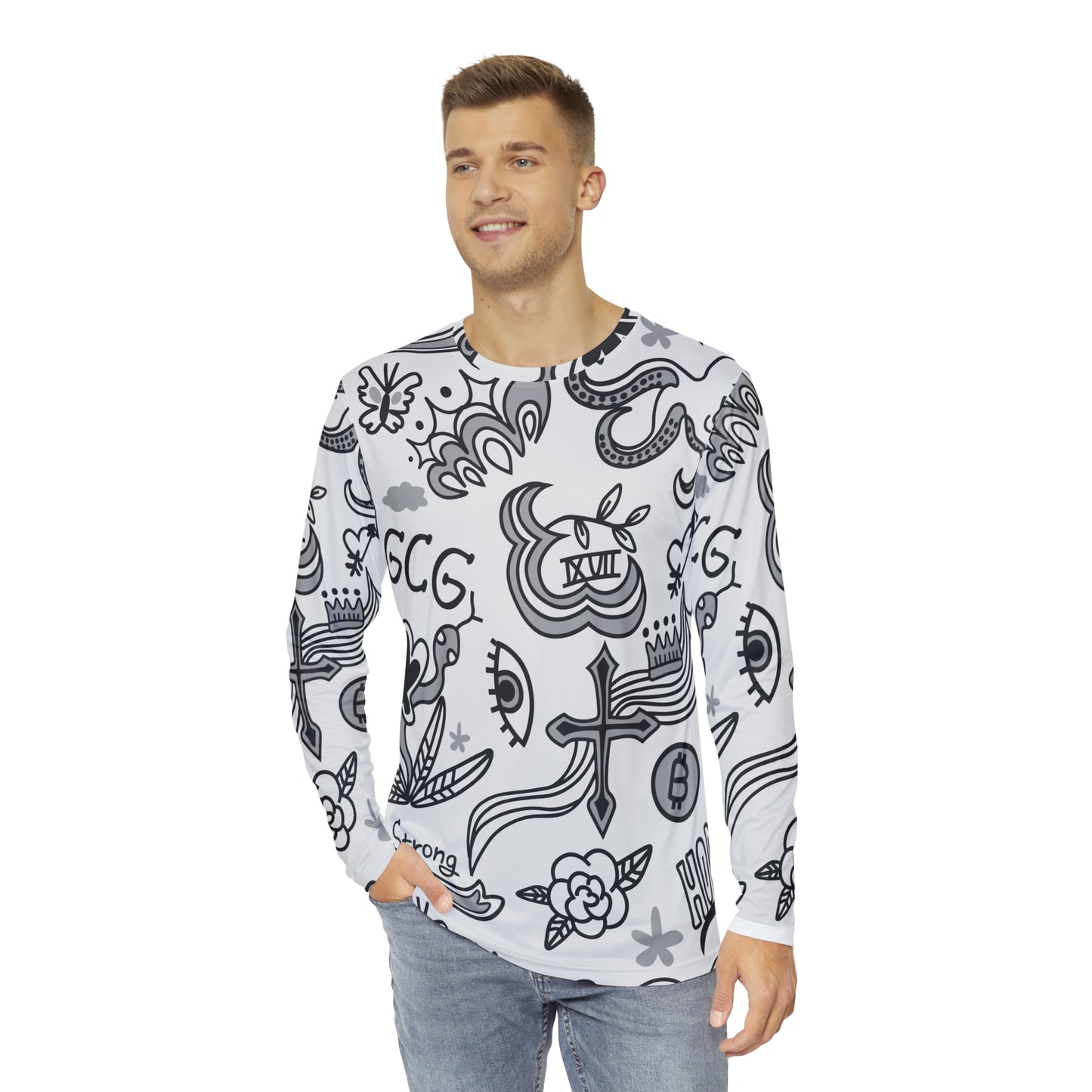 Grey Tat Fur Long Sleeve Shirt