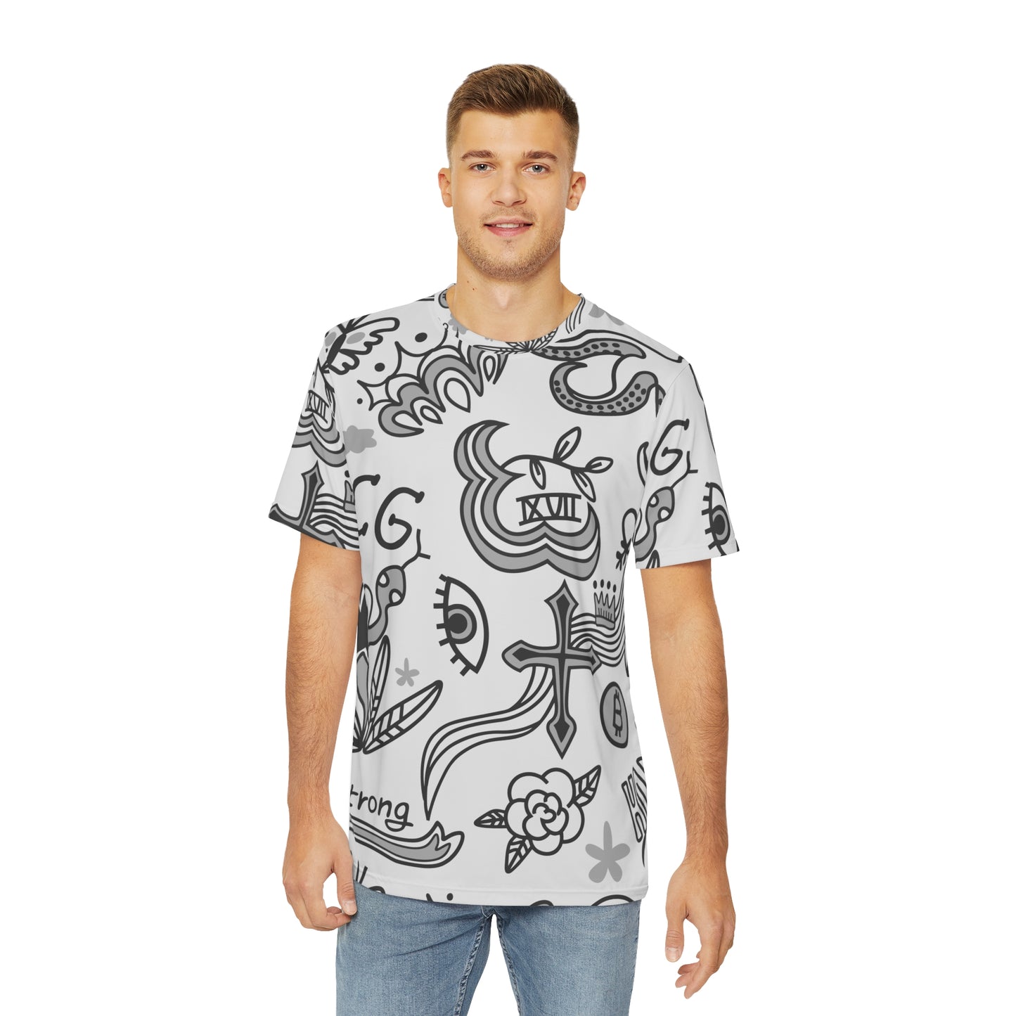 Grey Tat Fur Polyester Tee