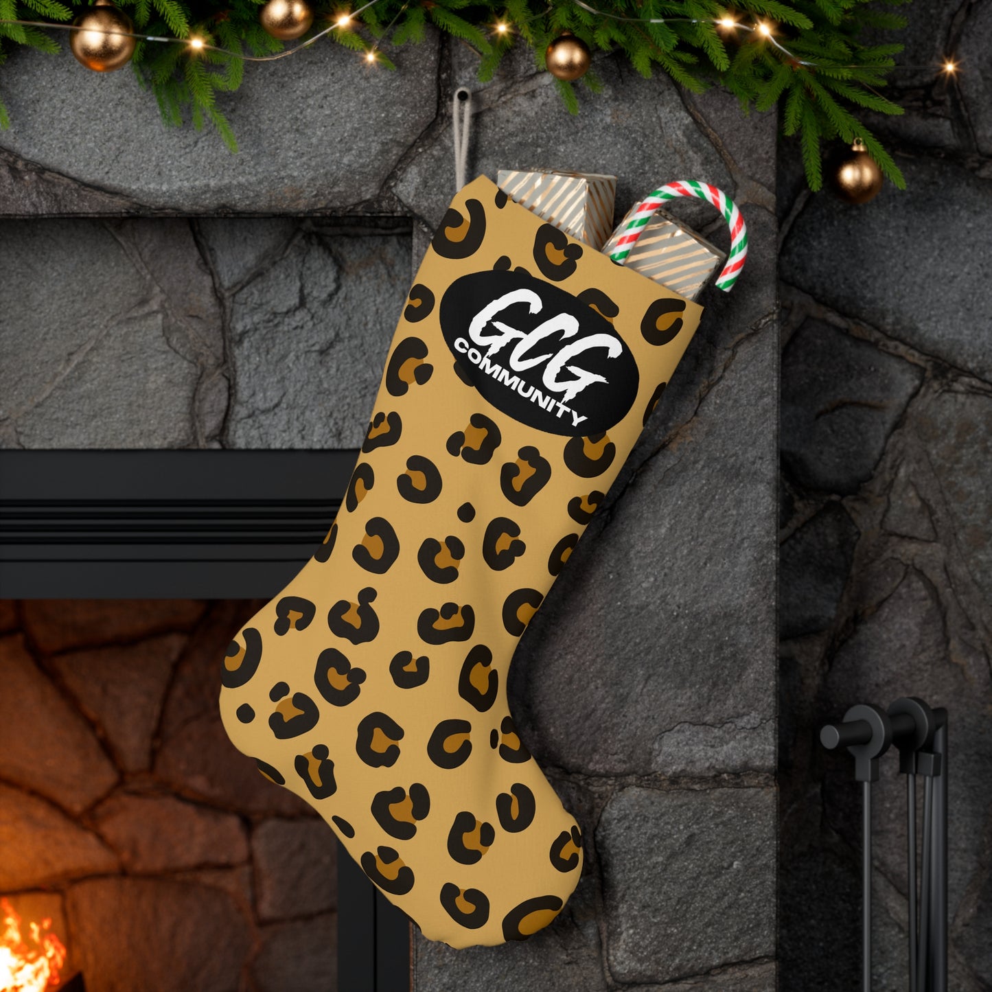 Leopard Fur Stocking