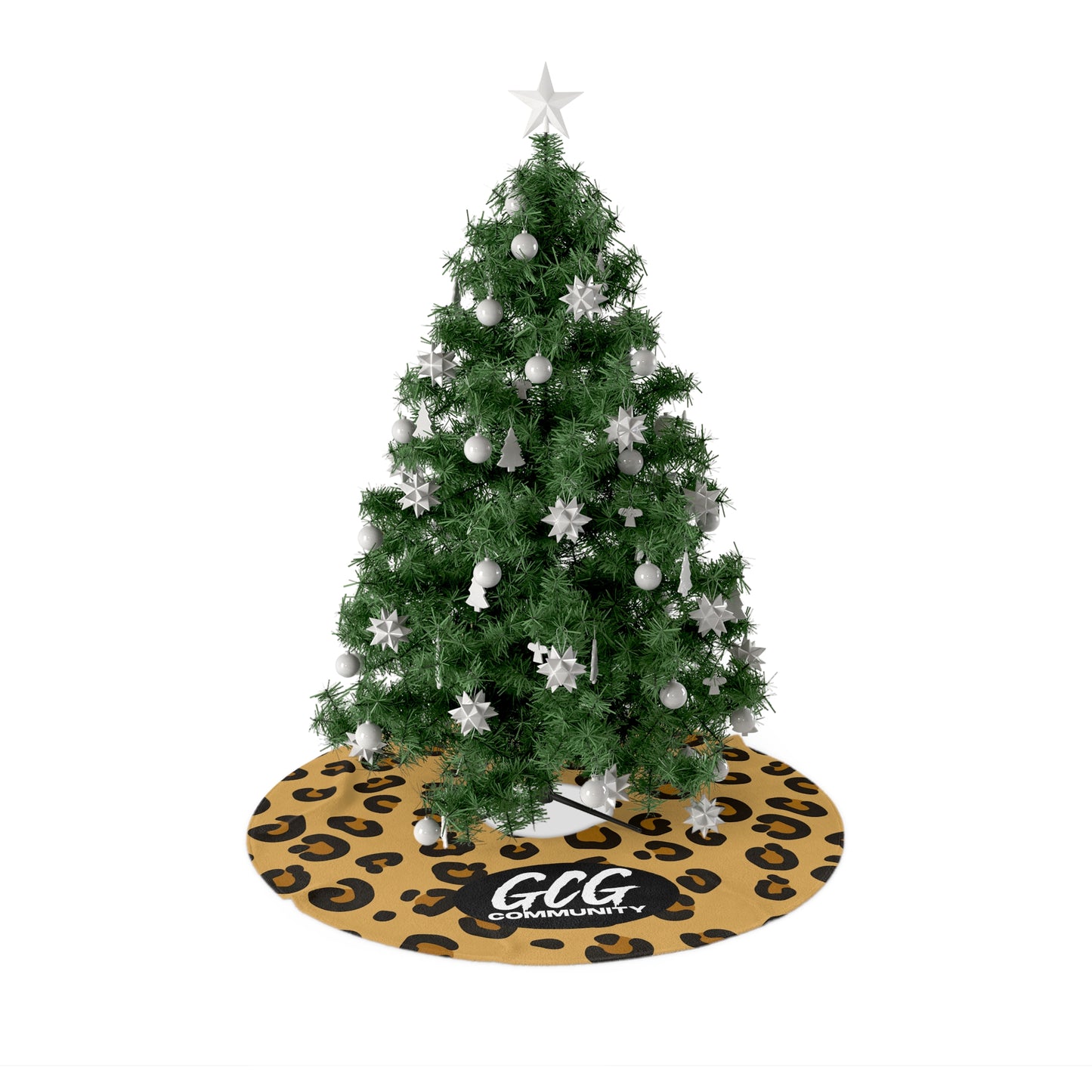 Leopard Fur Christmas Tree Skirt
