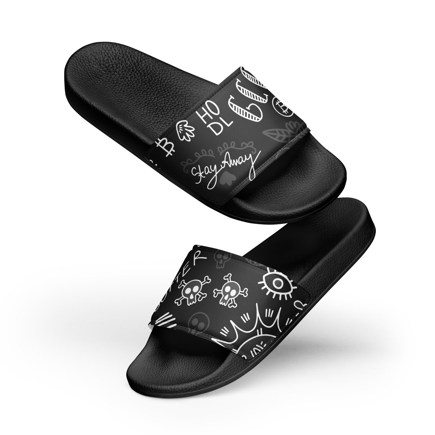 Black Tat Fur Men’s Slides