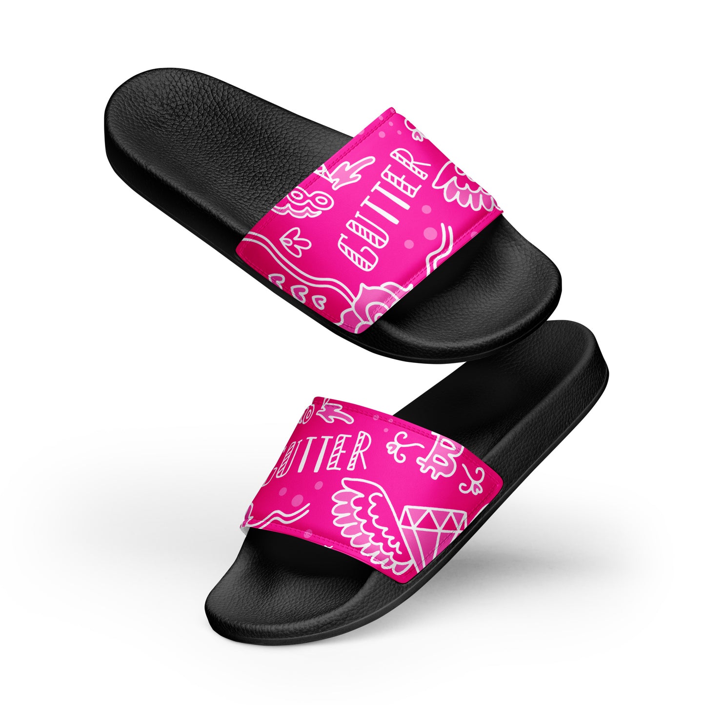 Pink Tat Fur Men’s Slides