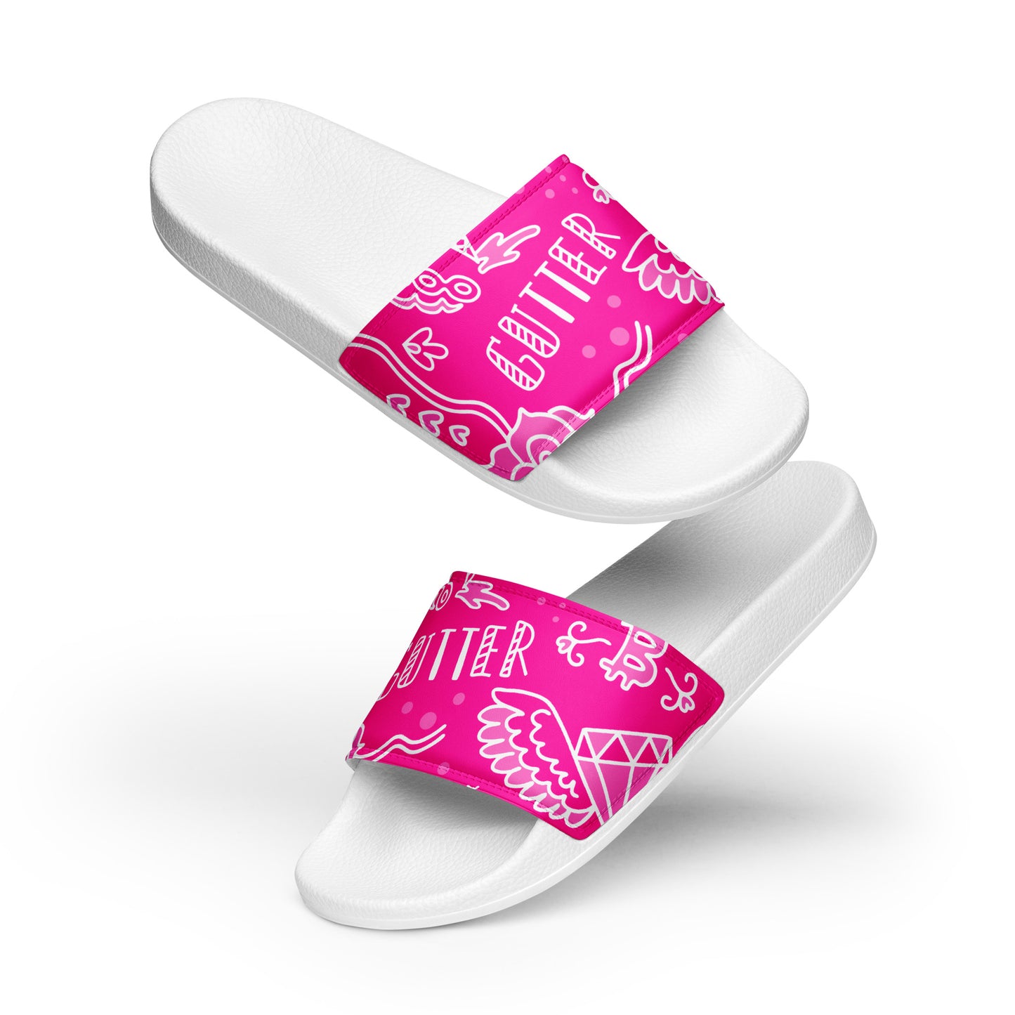 Pink Tat Fur Men’s Slides