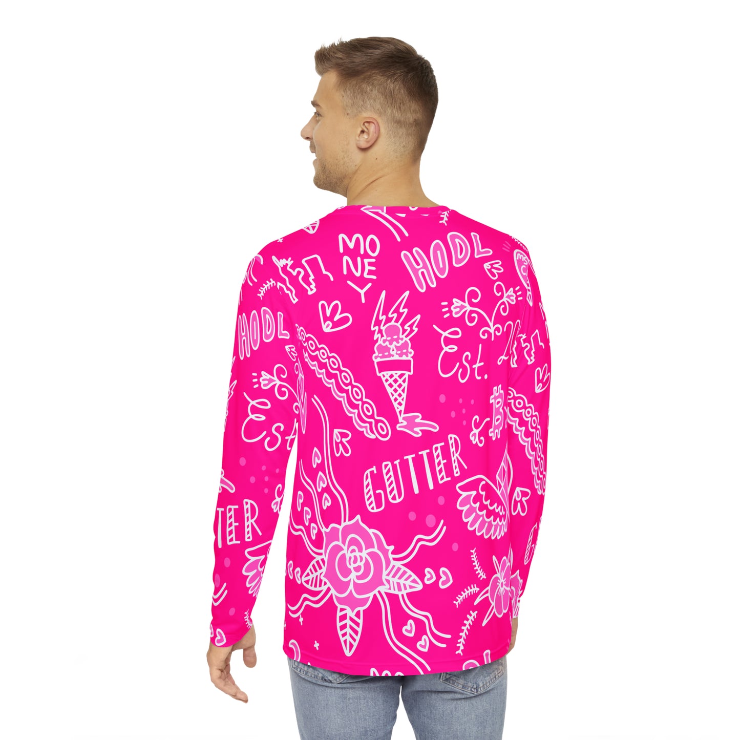 Pink Tat Fur Long Sleeve Shirt