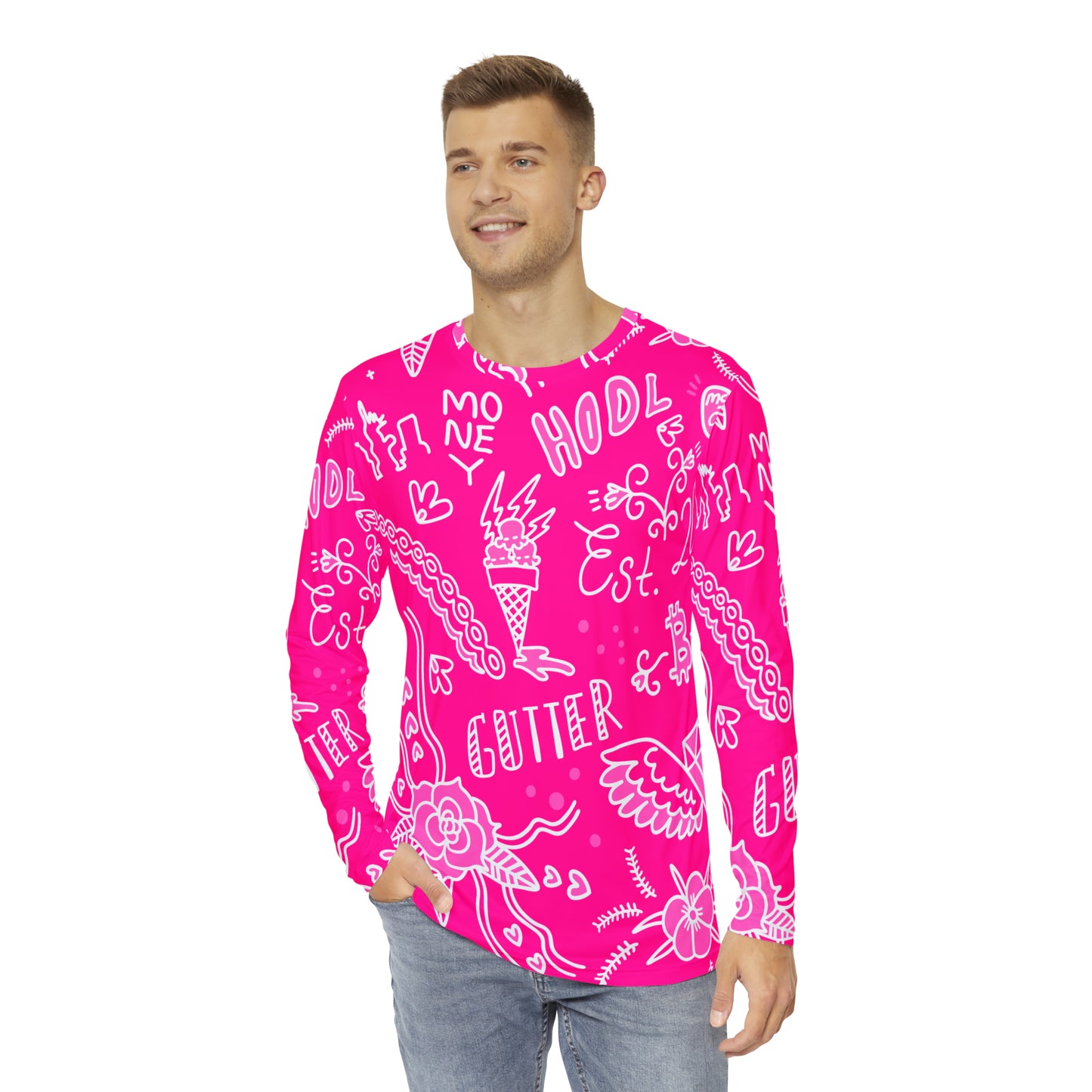 Pink Tat Fur Long Sleeve Shirt
