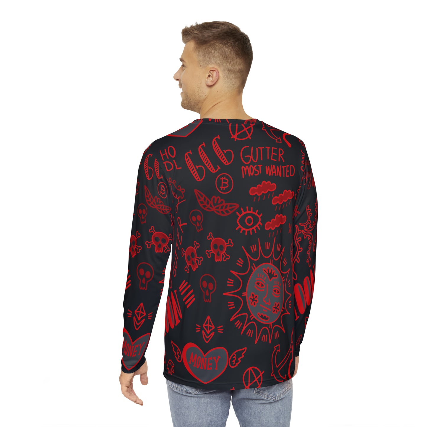 Red Tat Fur Long Sleeve Shirt