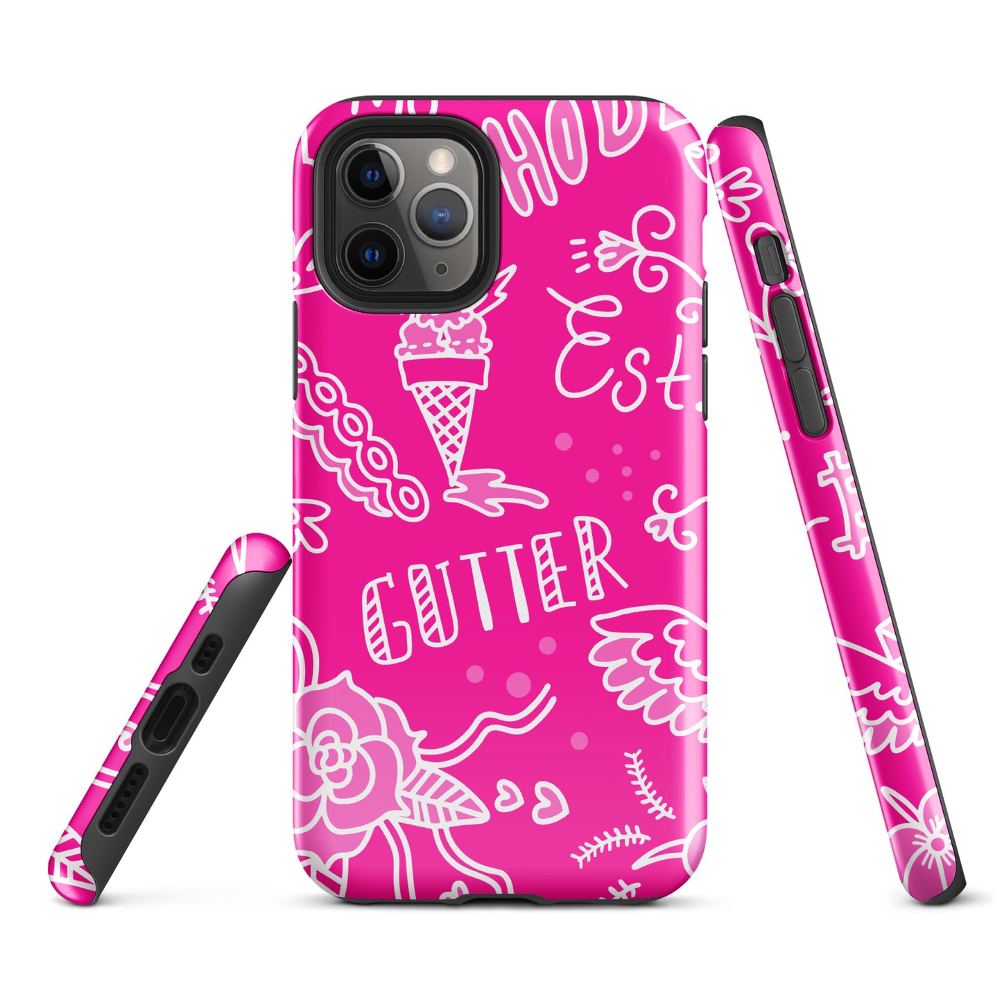 Pink Tat Fur Tough Case for iPhone®