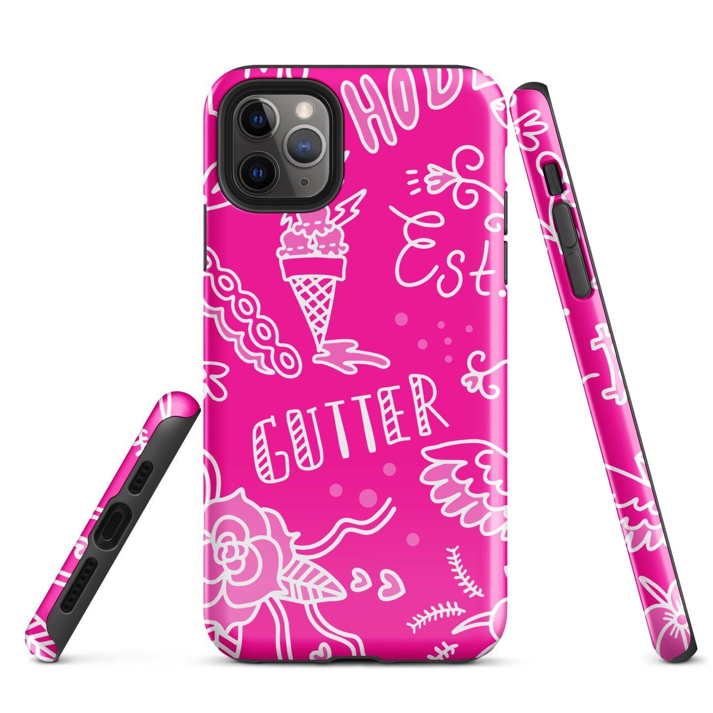 Pink Tat Fur Tough Case for iPhone®