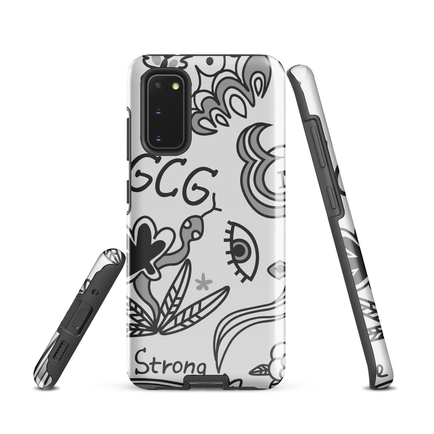 Grey Tat Fur Tough case for Samsung®