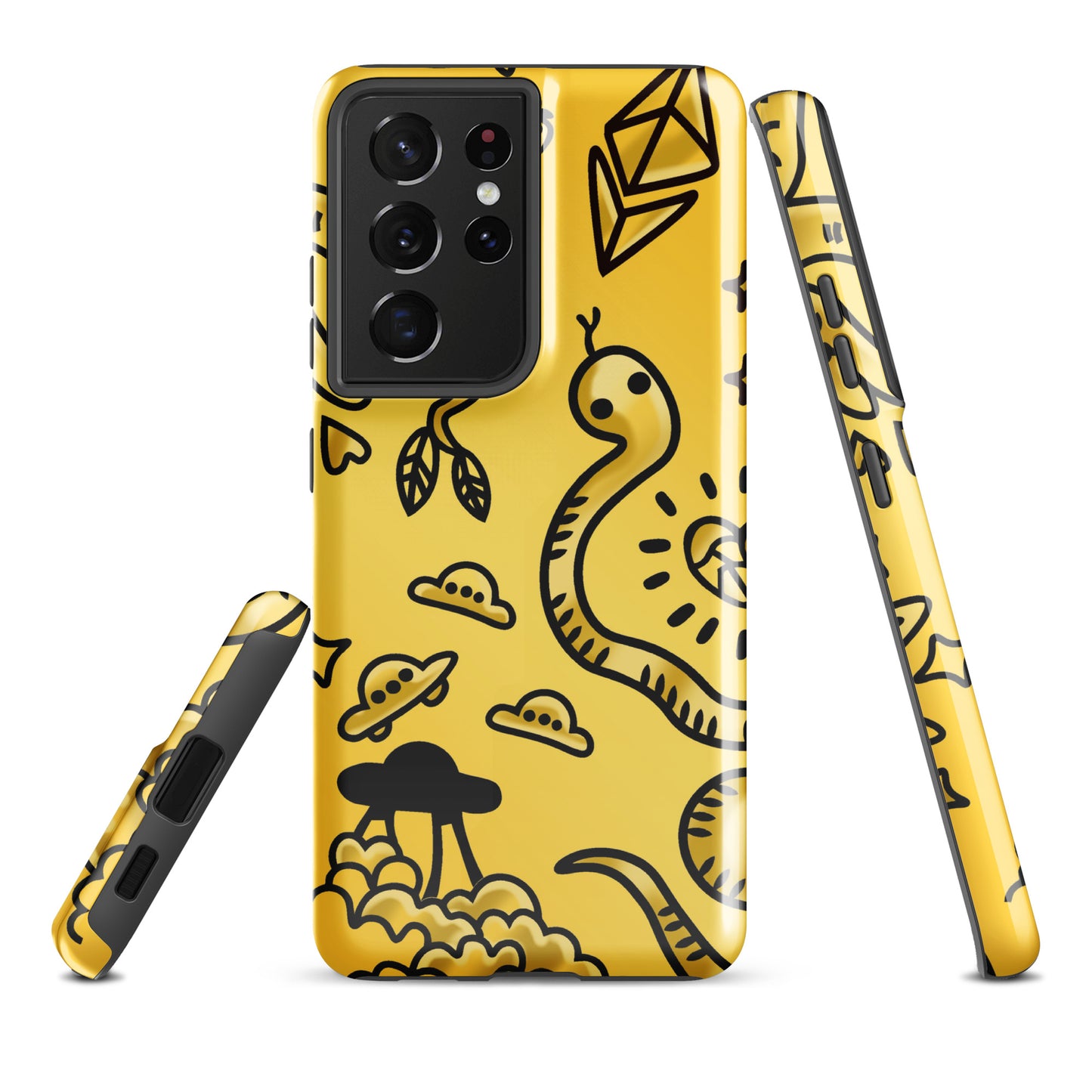 Gold Tat Fur Tough case for Samsung®