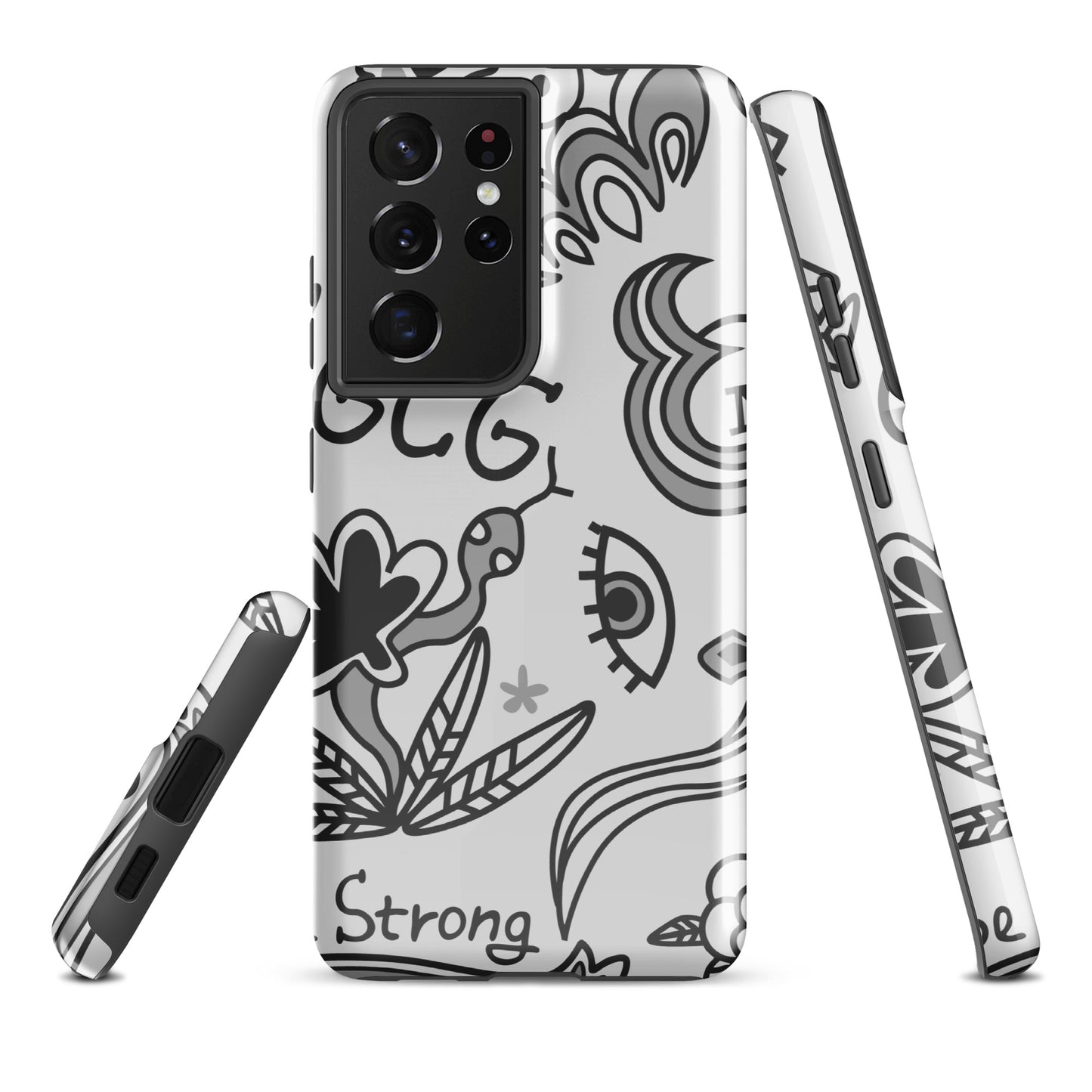 Grey Tat Fur Tough case for Samsung®